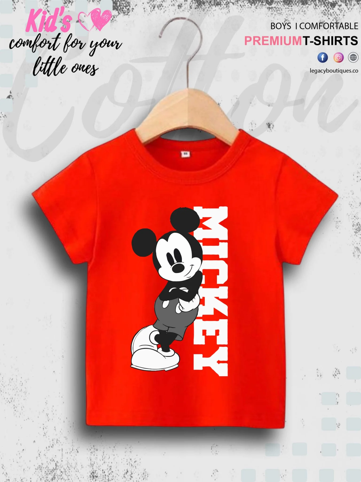 Mickey 1 To 11 Year Kids Boys Summer Time T-Shirt In Lowest Price Only In BD - Image 4