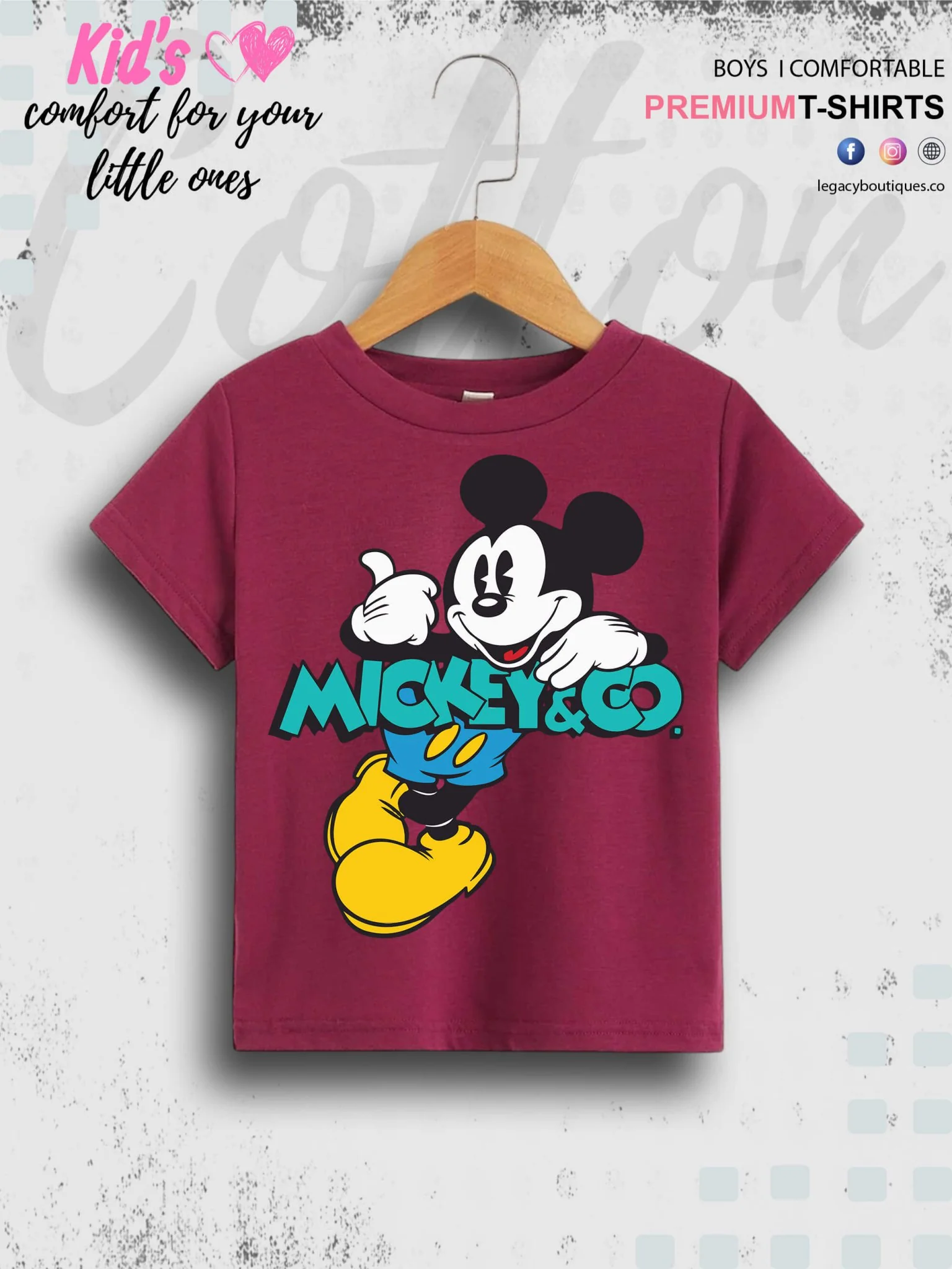 Mickey And Co Printed Baby Boys Summer Time Casual T-Shirt In Cheapest Price Only In Dhaka
