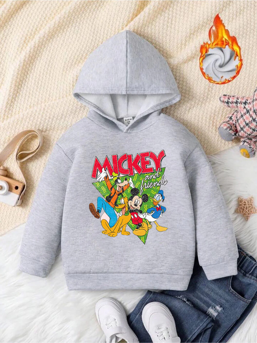 Mickey And Friends Cartoon Printed Kids Boys Girls Cotton Hoodie in Bangladdesh