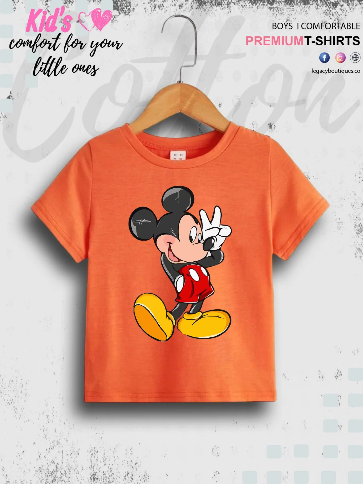 Mickey Cartoon Print 1 To 11 Year Kids Boys T-Shirt In Lowest Price Only In BD - Image 5