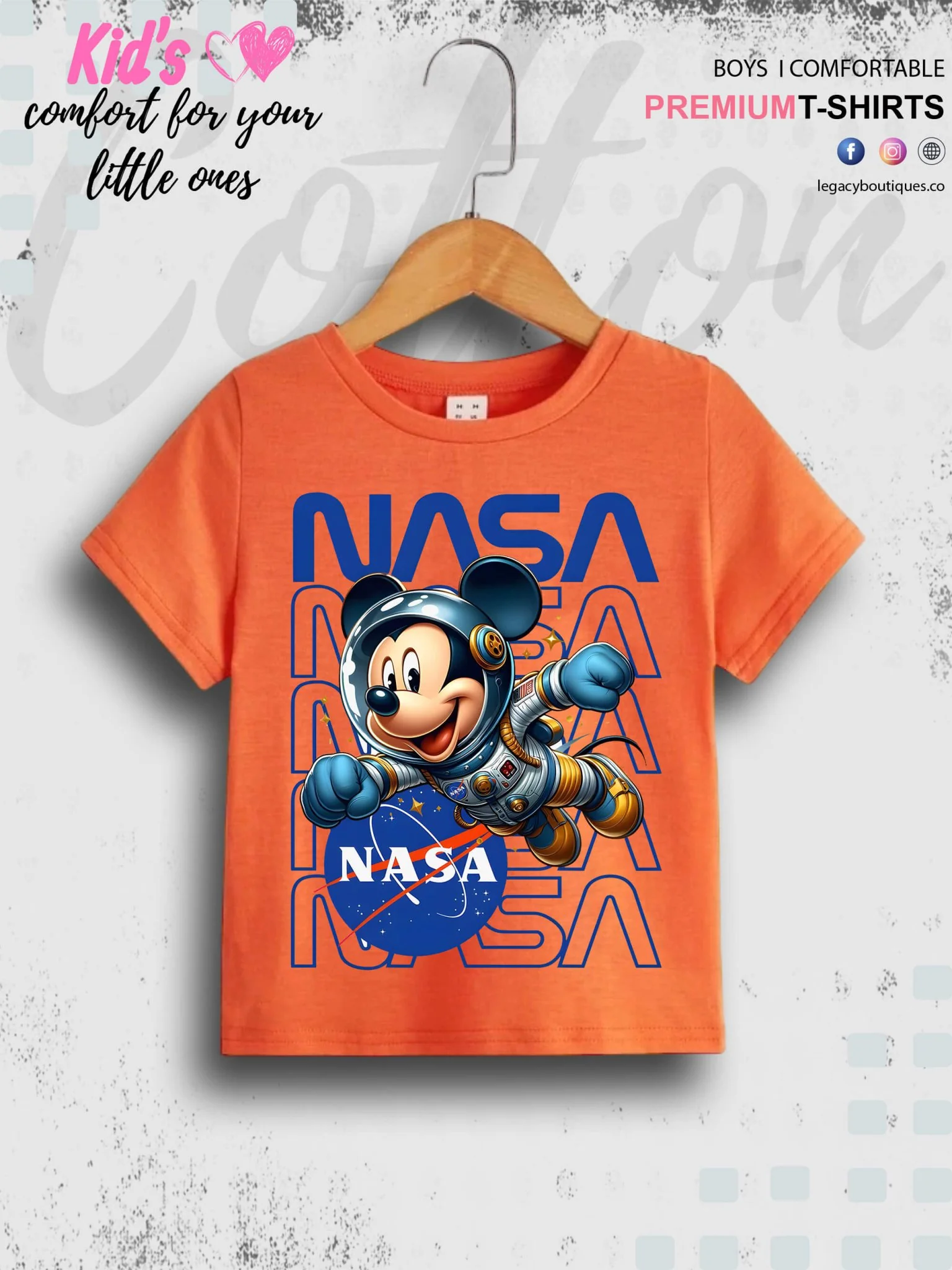 Mickey In Nasa Printed Cotton Baby Boys High Quality T-Shirt In Lowest Price Only In BD - Image 2
