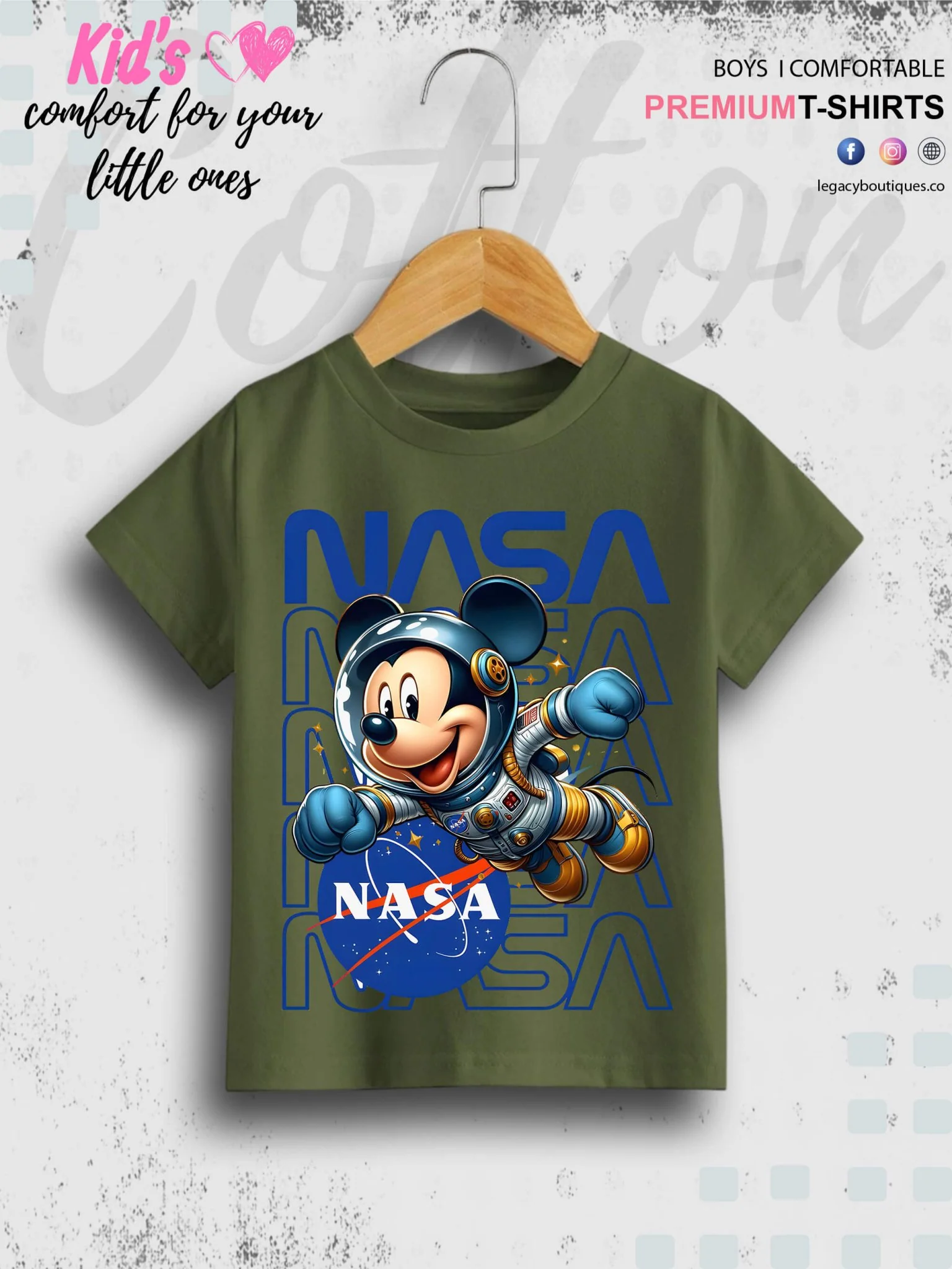 Mickey In Nasa Printed Cotton Baby Boys High Quality T-Shirt In Lowest Price Only In BD - Image 4