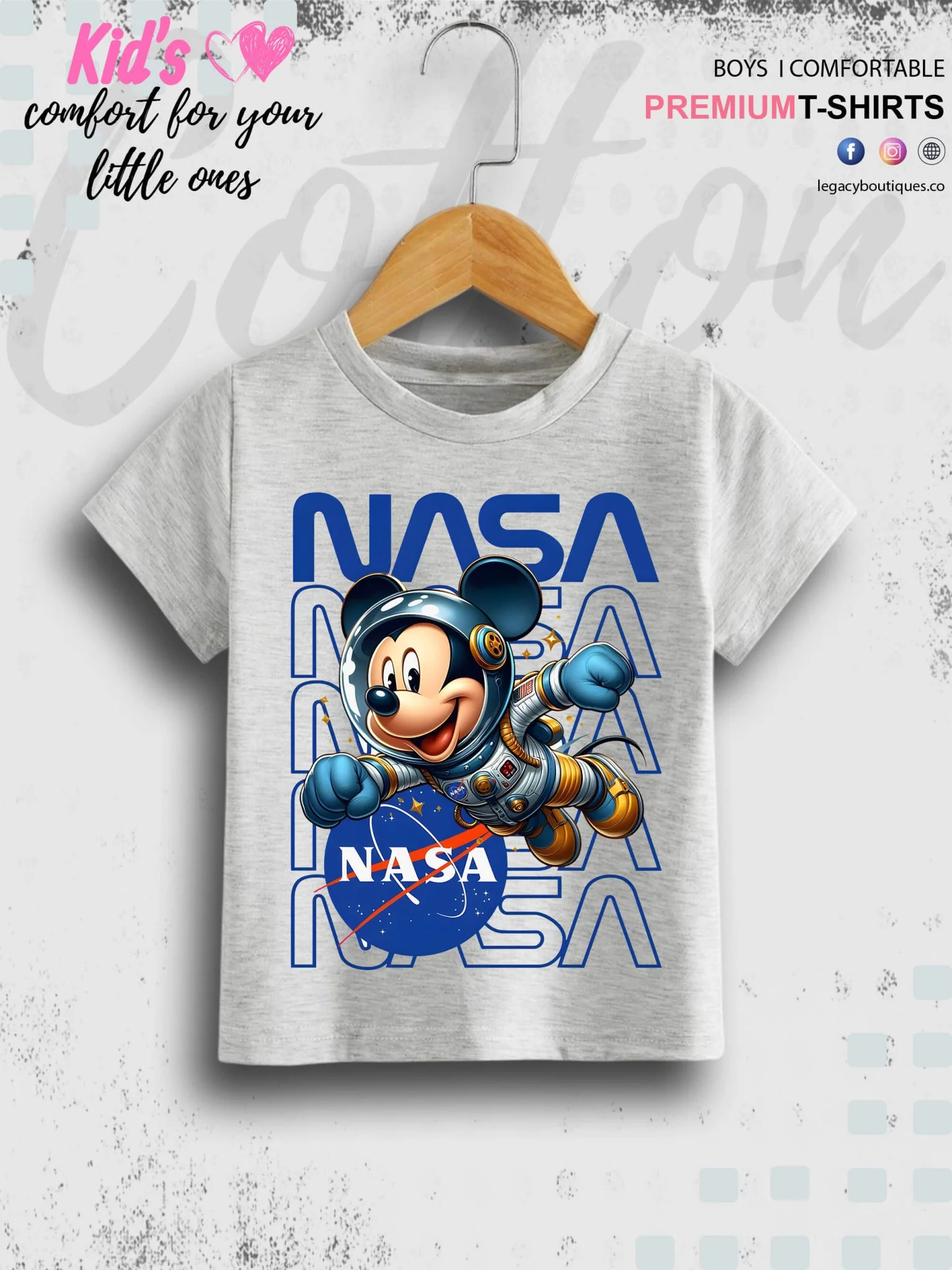 Mickey In Nasa Printed Cotton Baby Boys High Quality T-Shirt In Lowest Price Only In BD - Image 5