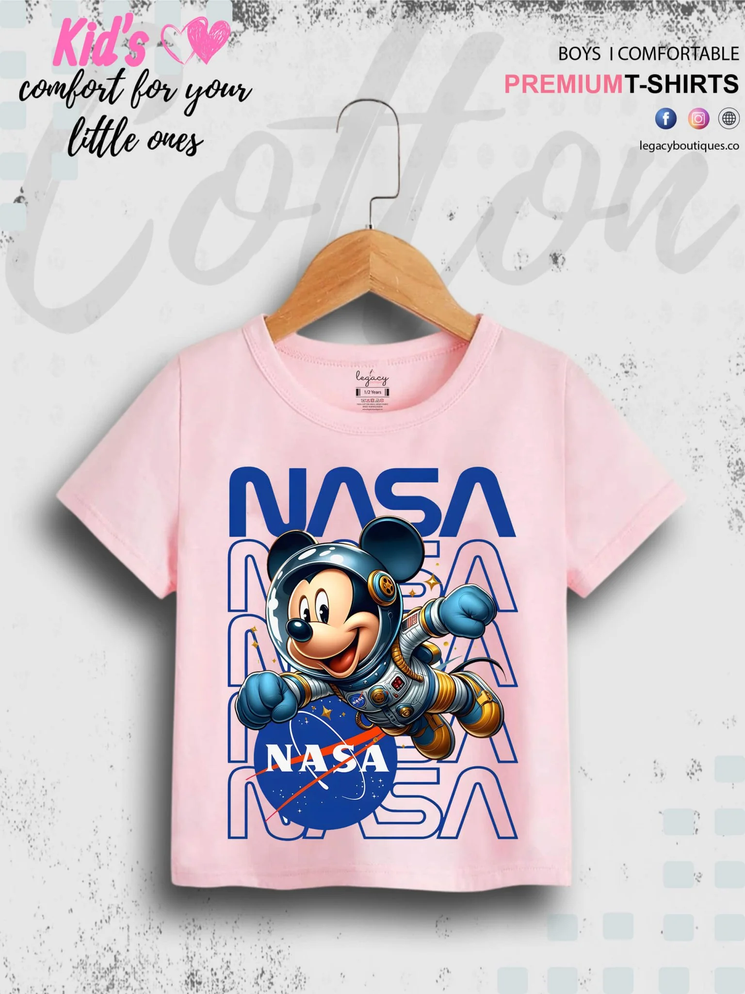 Mickey In Nasa Printed Cotton Baby Boys High Quality T-Shirt In Lowest Price Only In BD - Image 6