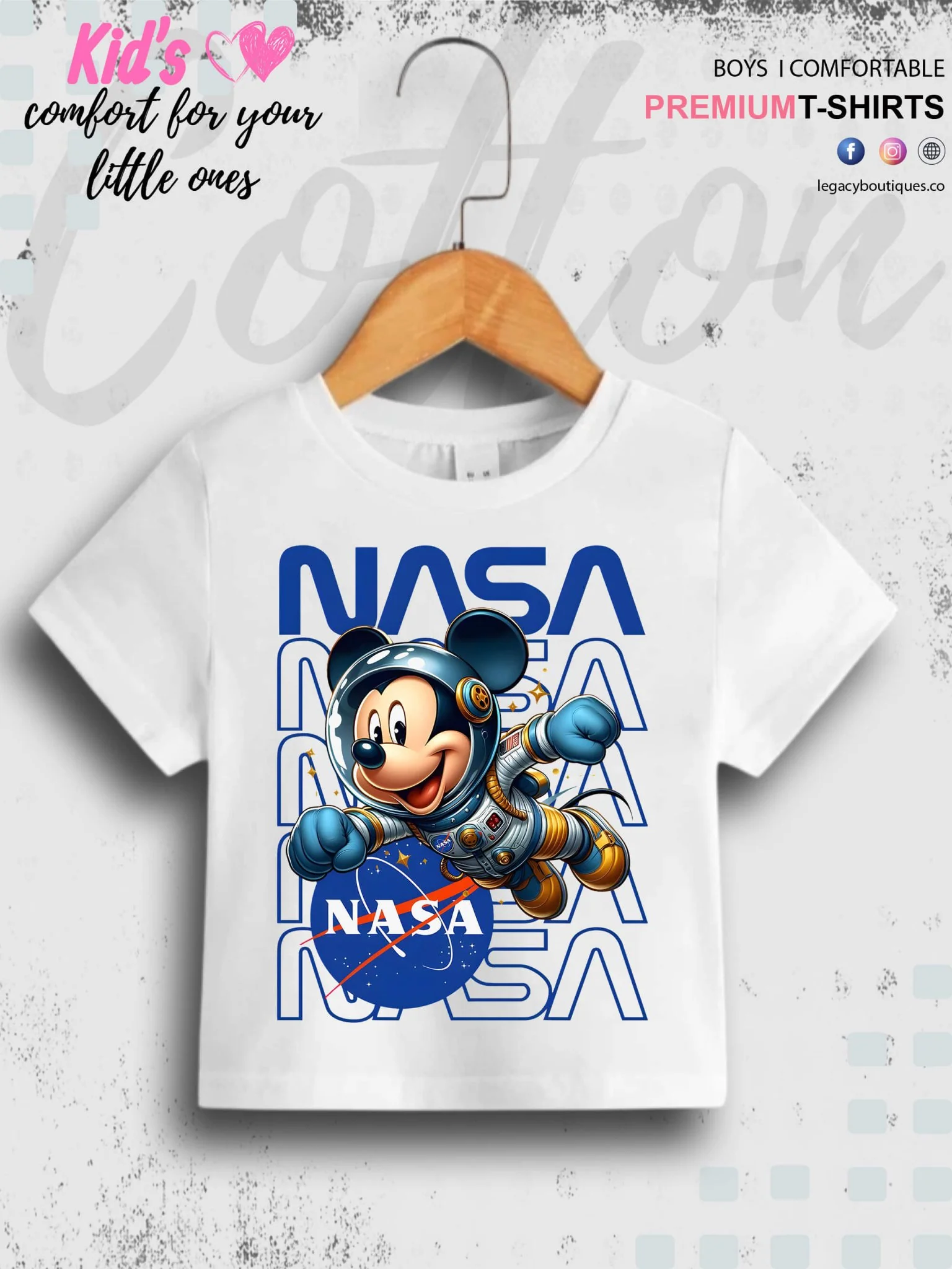 Mickey In Nasa Printed Cotton Baby Boys High Quality T-Shirt In Lowest Price Only In BD - Image 8