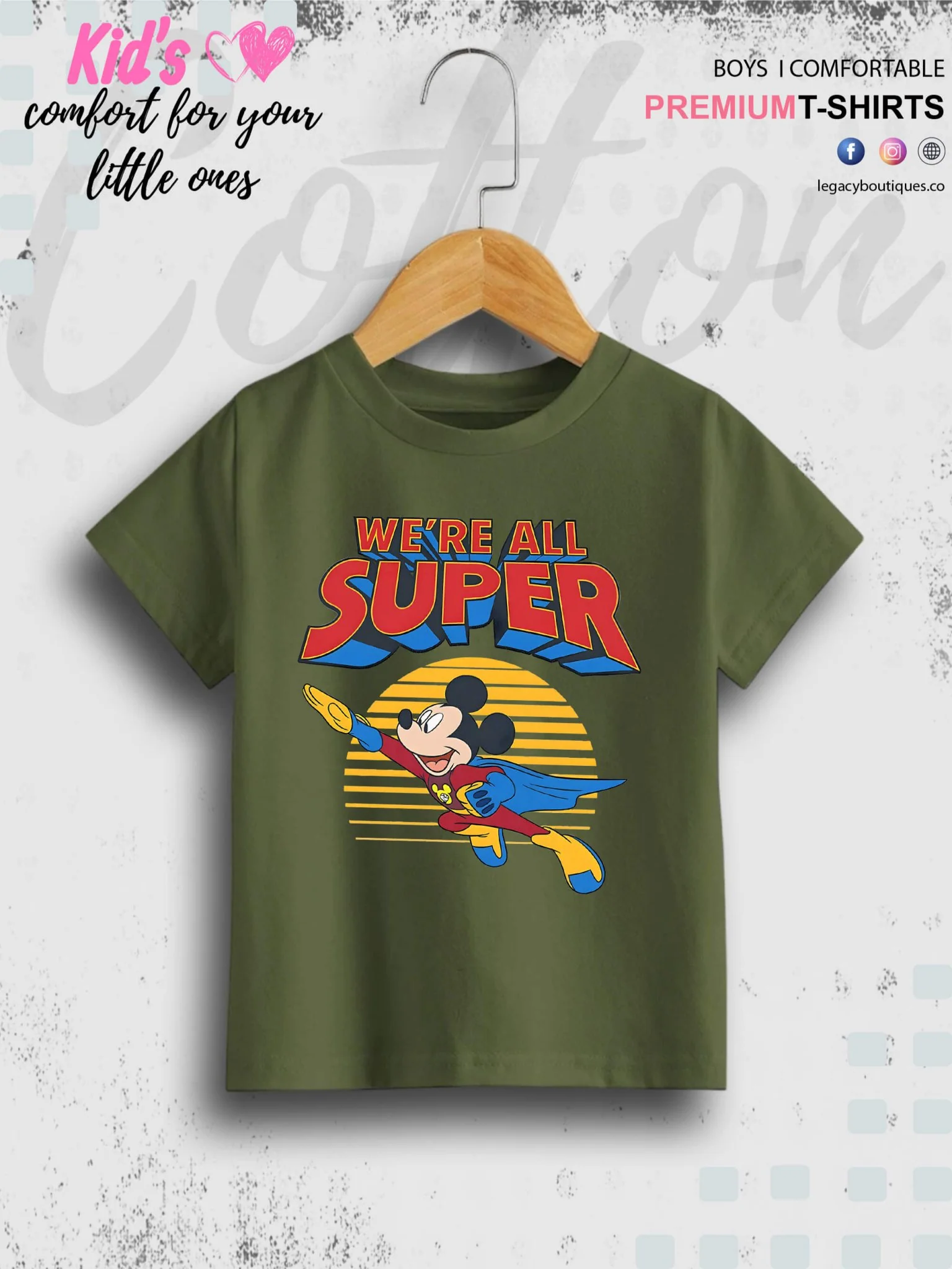 Mickey Mouse Print 1 To 11 Year Kids Boys T-Shirt In Lowest Price Only In BD - Image 5
