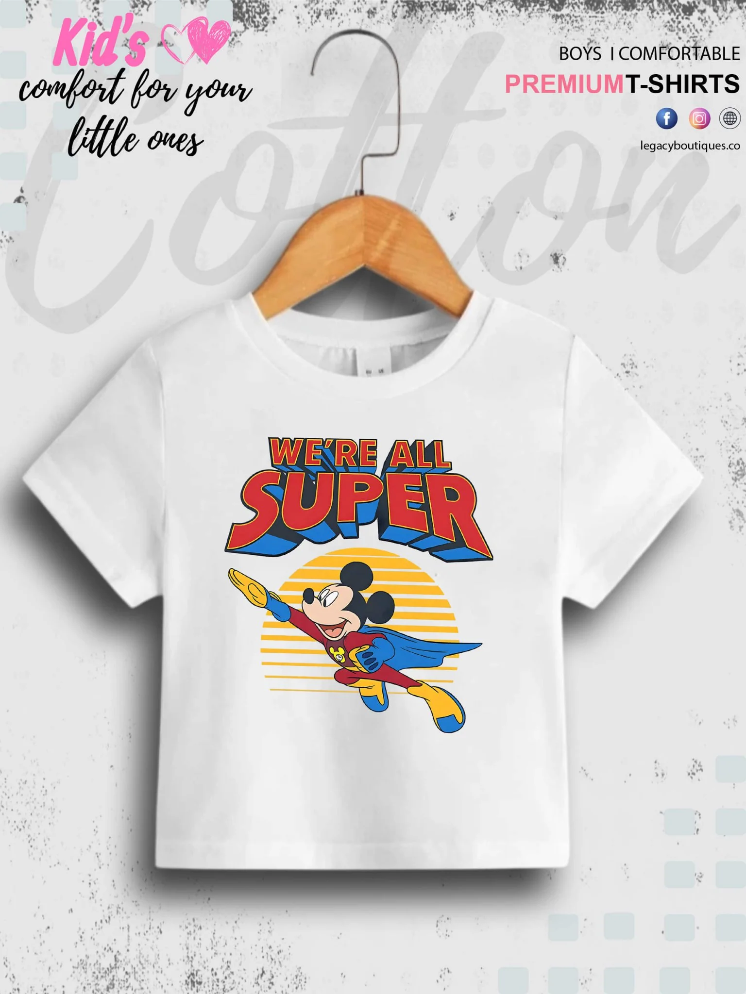 Mickey Mouse Print 1 To 11 Year Kids Boys T-Shirt In Lowest Price Only In BD - Image 6