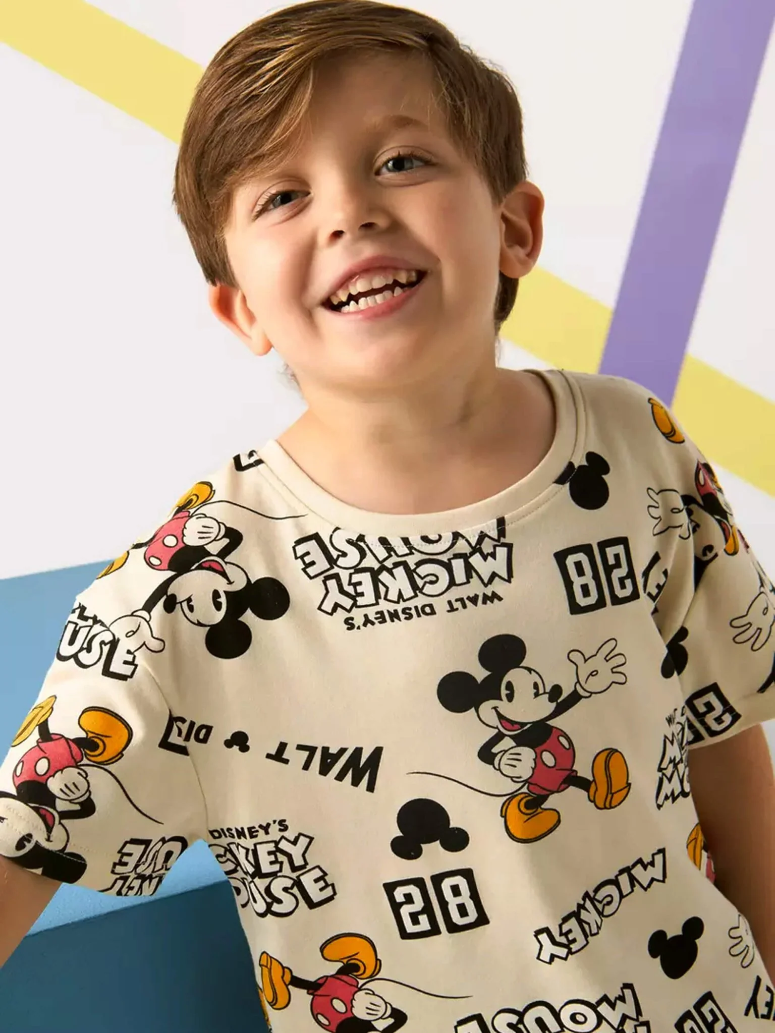 Mickey Mouse Printed Baby & Kids Super Comfy T-shirt Set - Image 2