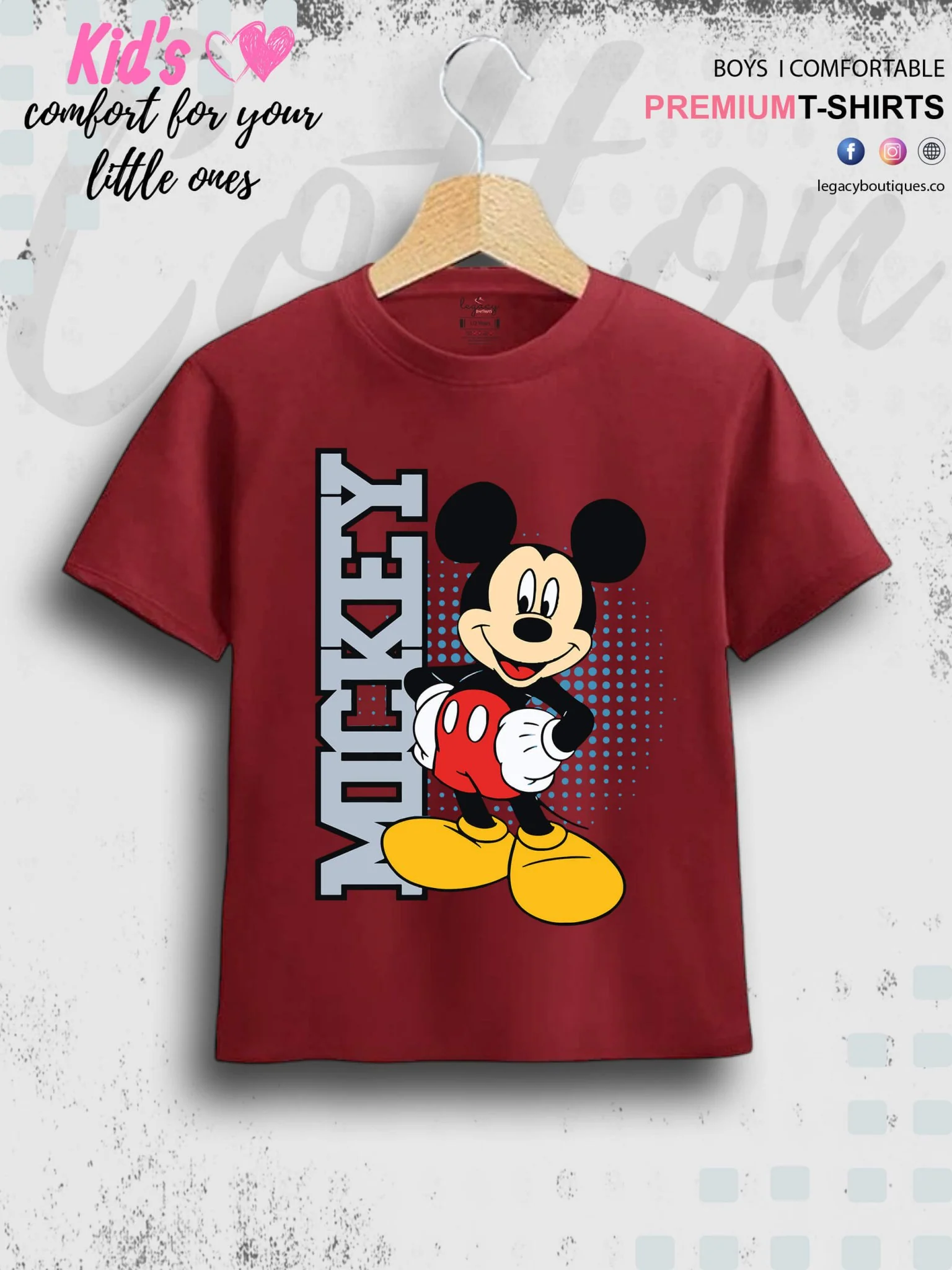 Mickey Printed 1 To 11 Year Kids Boys Summer Time T-Shirt In Lowest Price Only In Dhaka - Image 3