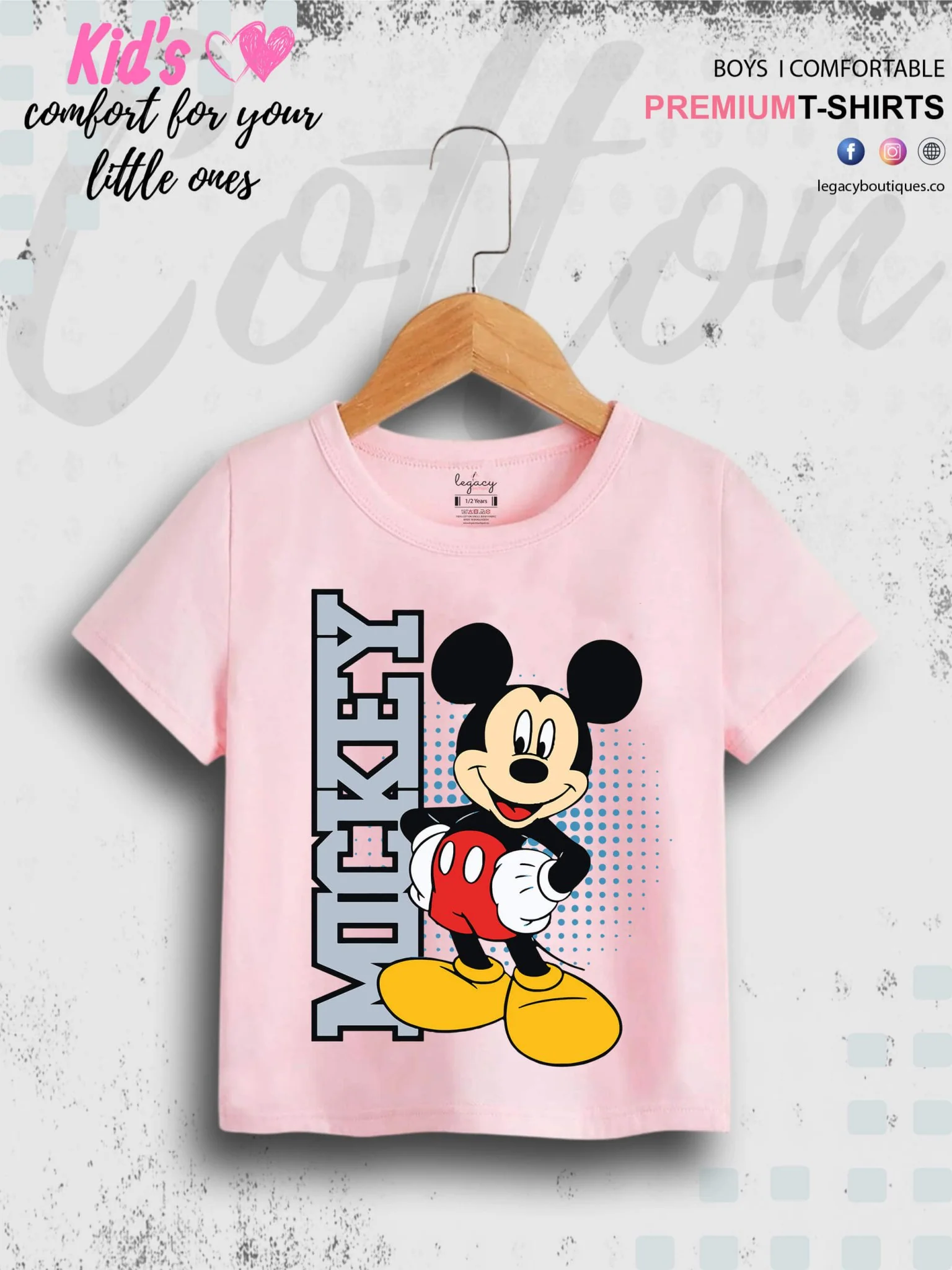 Mickey Printed 1 To 11 Year Kids Boys Summer Time T-Shirt In Lowest Price Only In Dhaka - Image 5