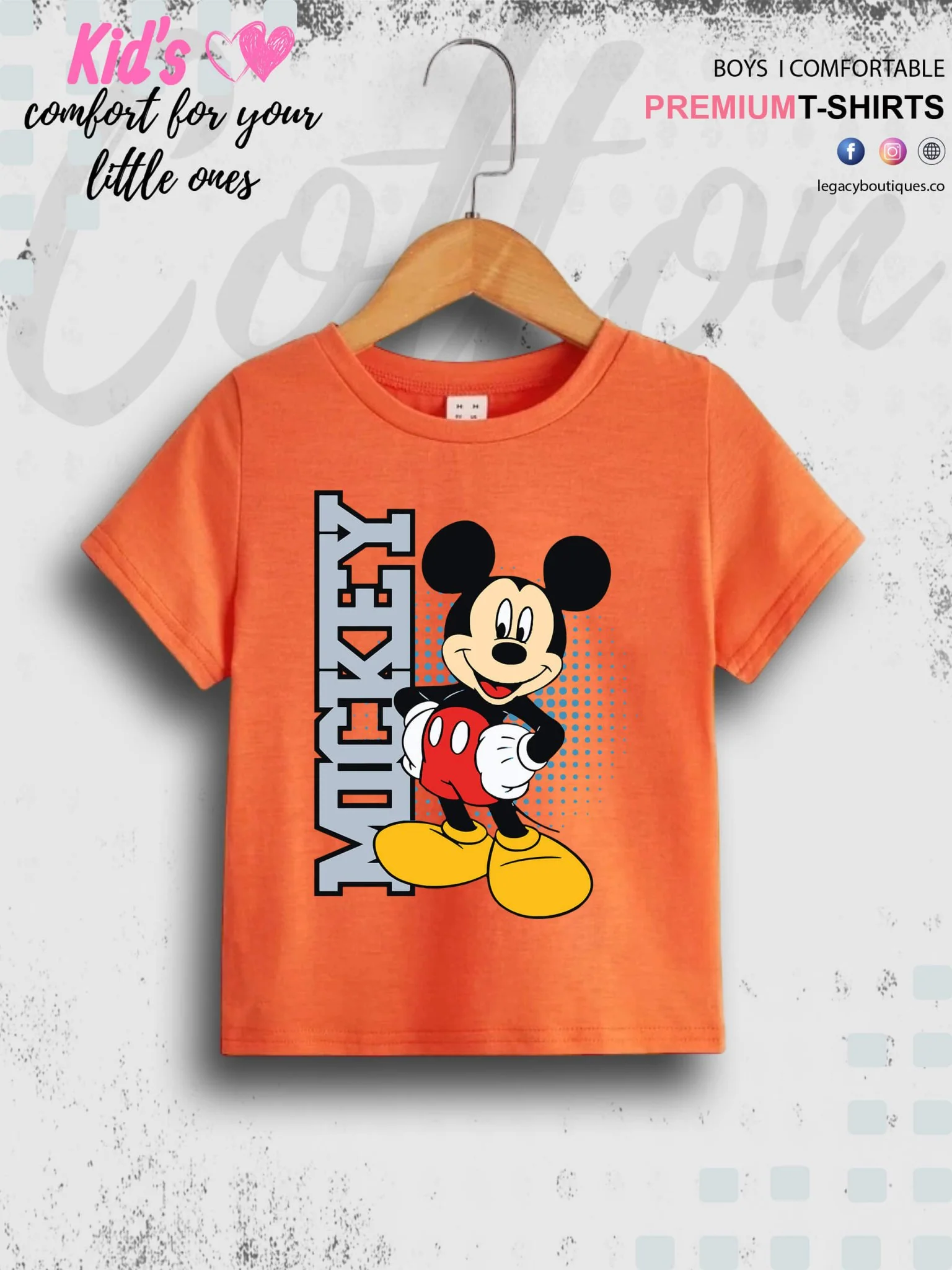 Mickey Printed 1 To 11 Year Kids Boys Summer Time T-Shirt In Lowest Price Only In Dhaka - Image 6