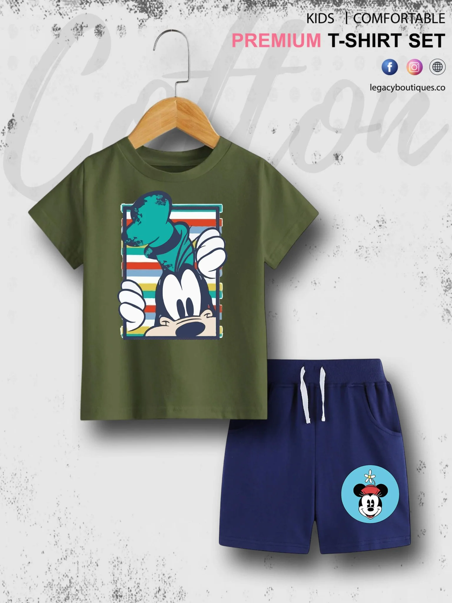Mickeys Goofy Print 6 Month To 6 Year Good Quality T-shirt Set - Image 7