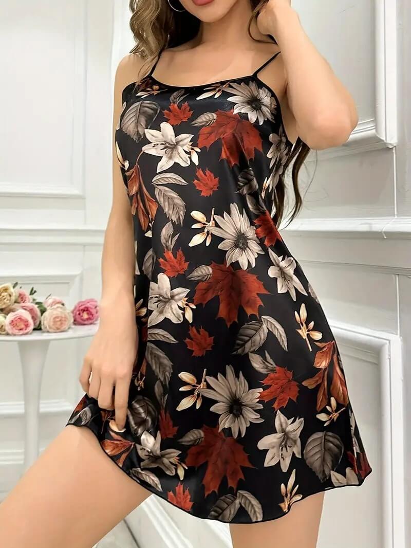 Midnight Garden Floral Nightdress For Women's - Image 5