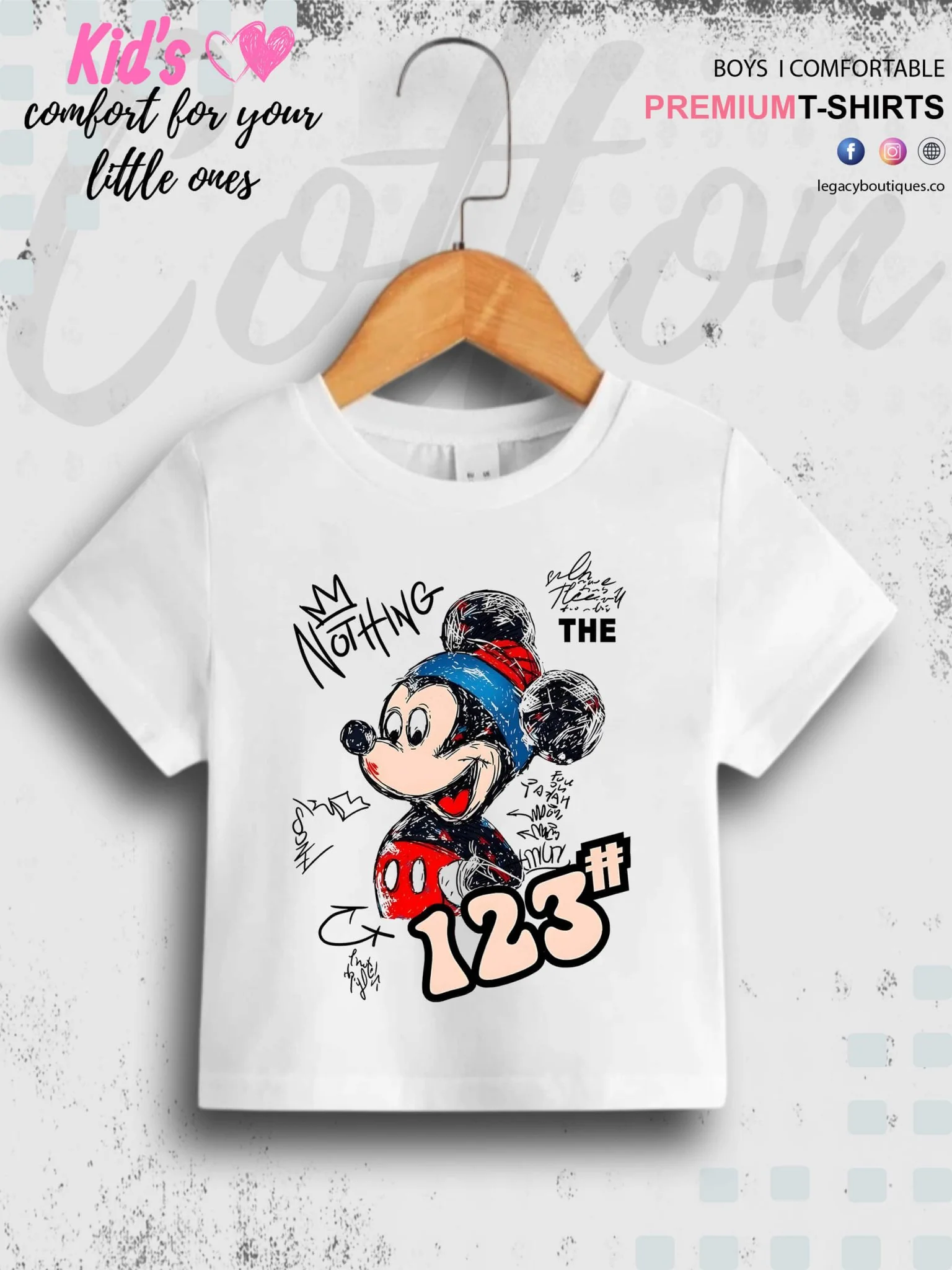 Mini Mickey Printed Kids Casual Baby Boys Summer Time T-Shirt In Lowest Price Only In BD