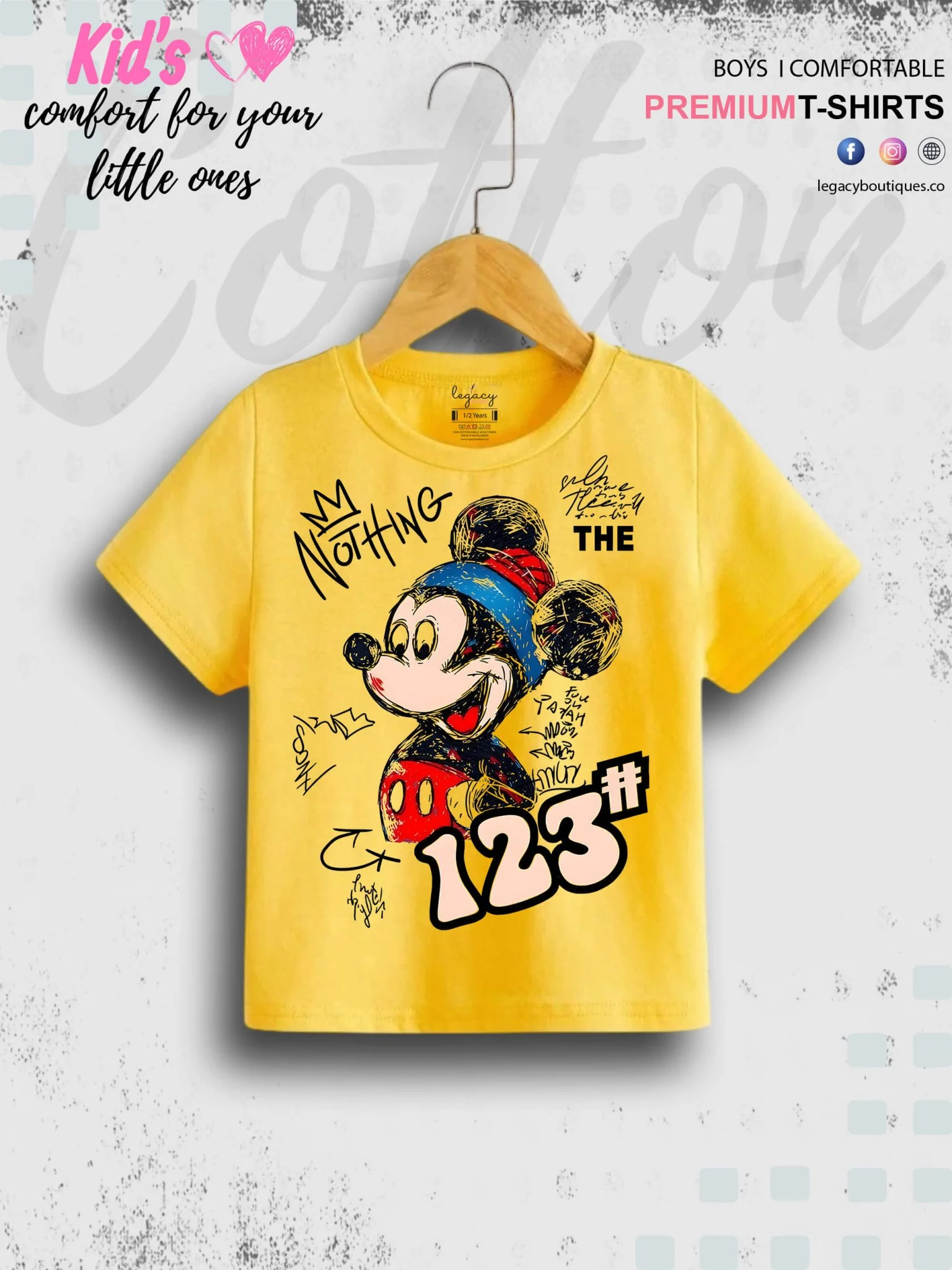 Mini Mickey Printed Kids Casual Baby Boys Summer Time T-Shirt In Lowest Price Only In BD - Image 2
