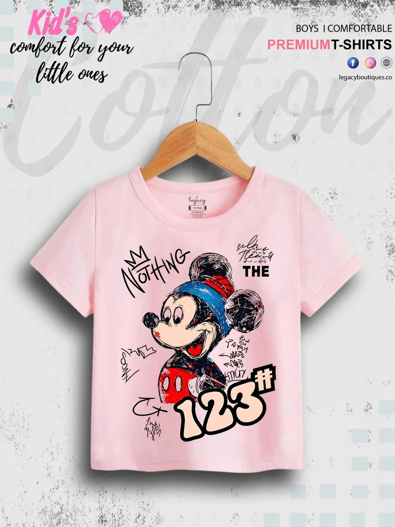 Mini Mickey Printed Kids Casual Baby Boys Summer Time T-Shirt In Lowest Price Only In BD - Image 3