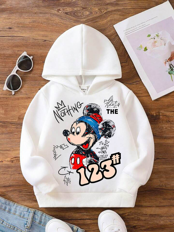 Mini Mickey Printed Kids Casual Cotton Hoodie In Dhaka