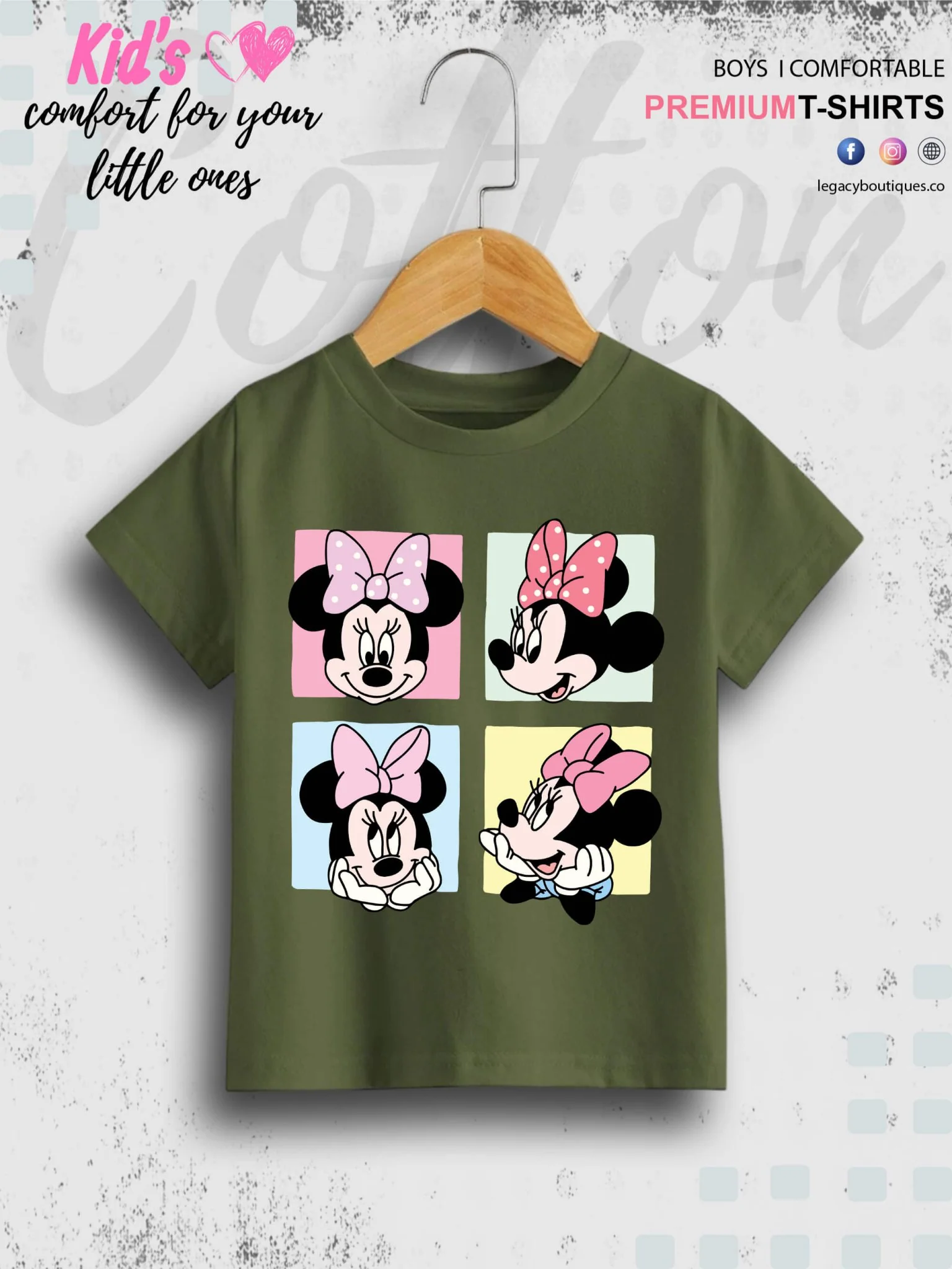 Minnie Mouse Printed Children Girls T-Shirt In Lowest Price Only In Dhaka