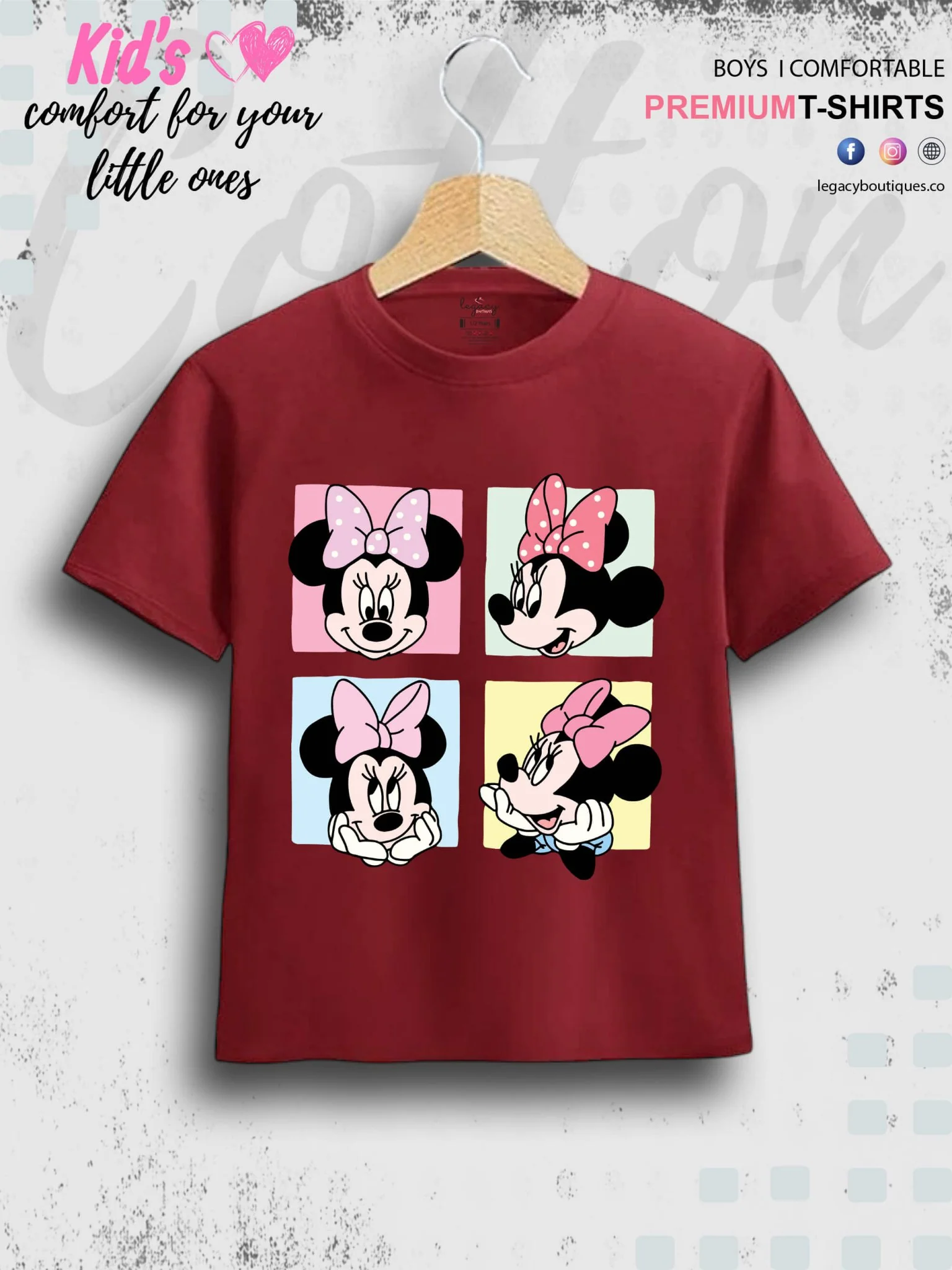 Minnie Mouse Printed Children Girls T-Shirt In Lowest Price Only In Dhaka - Image 2