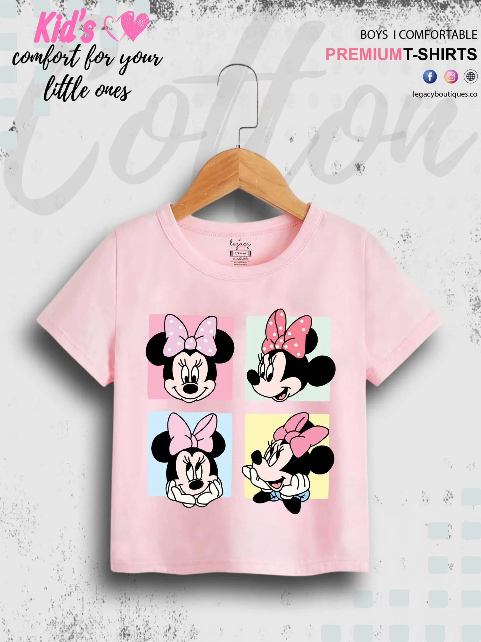 Minnie Mouse Printed Children Girls T-Shirt In Lowest Price Only In Dhaka - Image 4