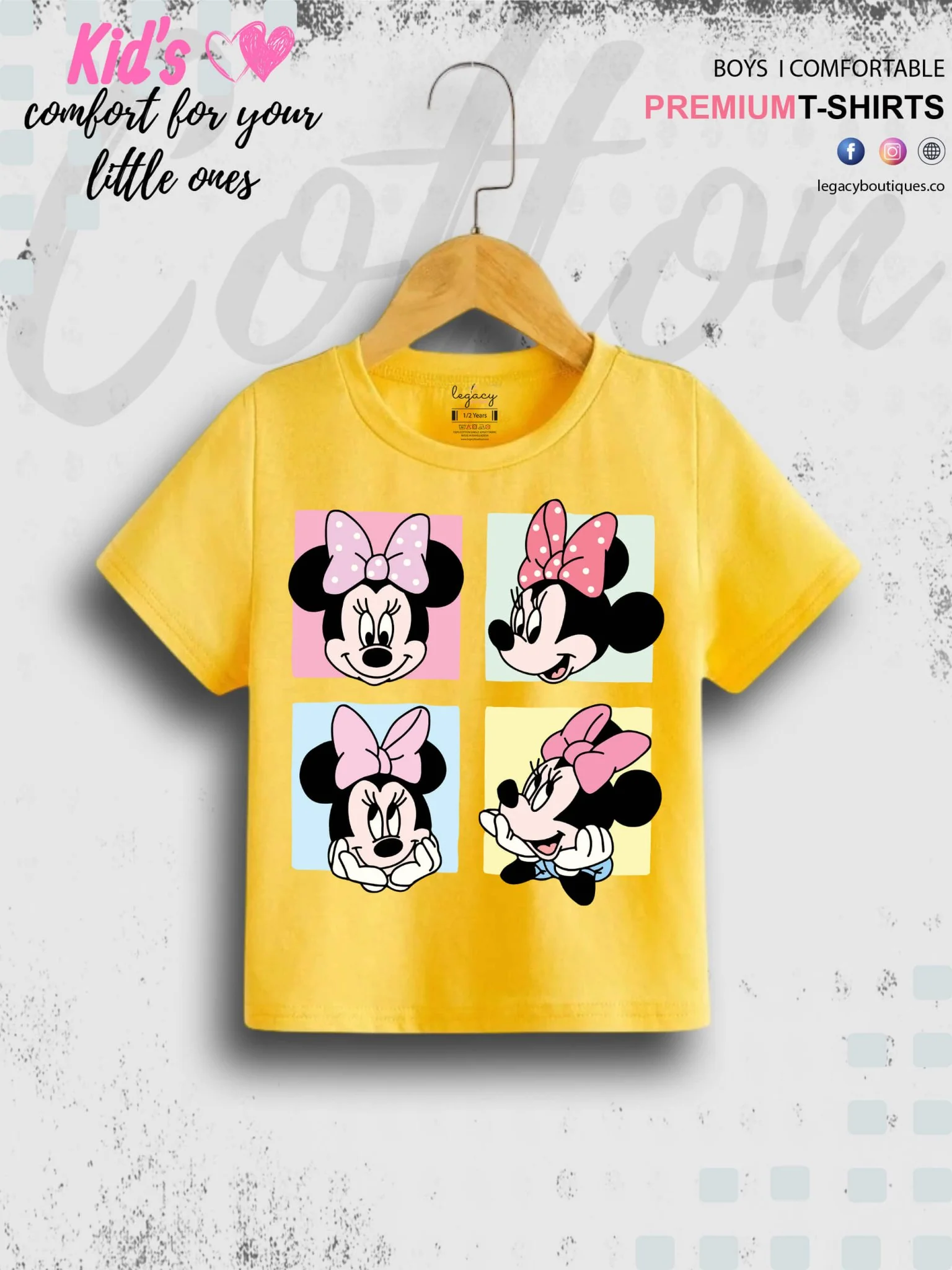 Minnie Mouse Printed Children Girls T-Shirt In Lowest Price Only In Dhaka - Image 5