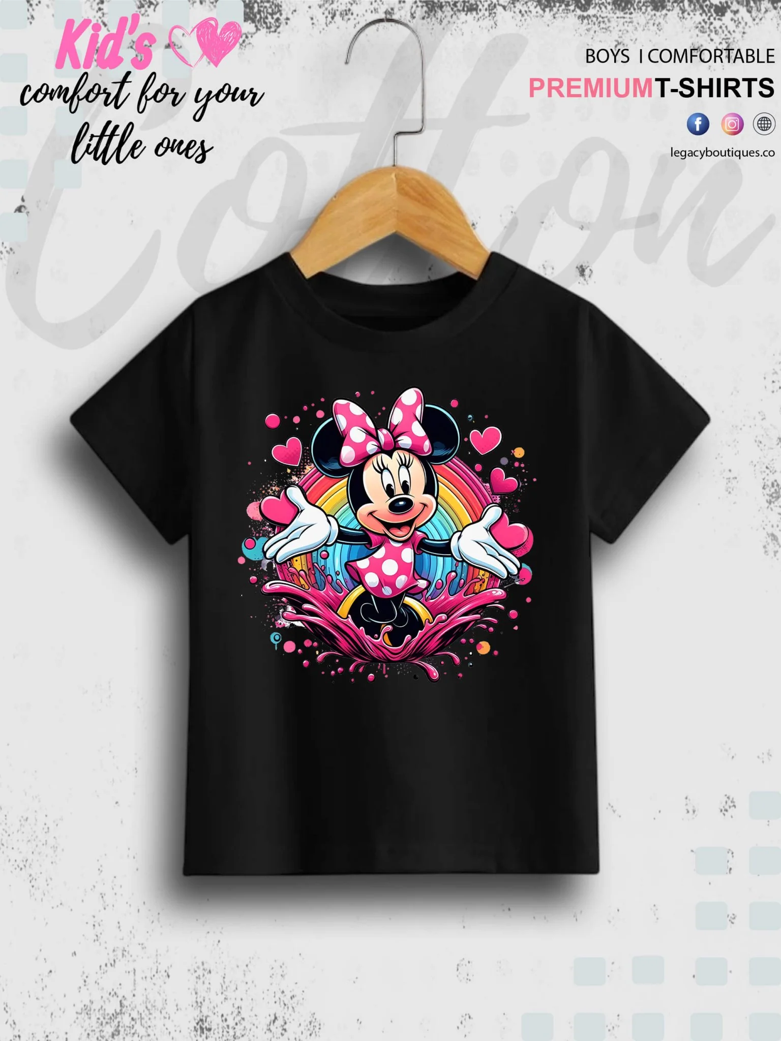 Minnie Mouse Printed Premium Quality T-Shirt For Baby Girls In Cheapest Price Only In BD