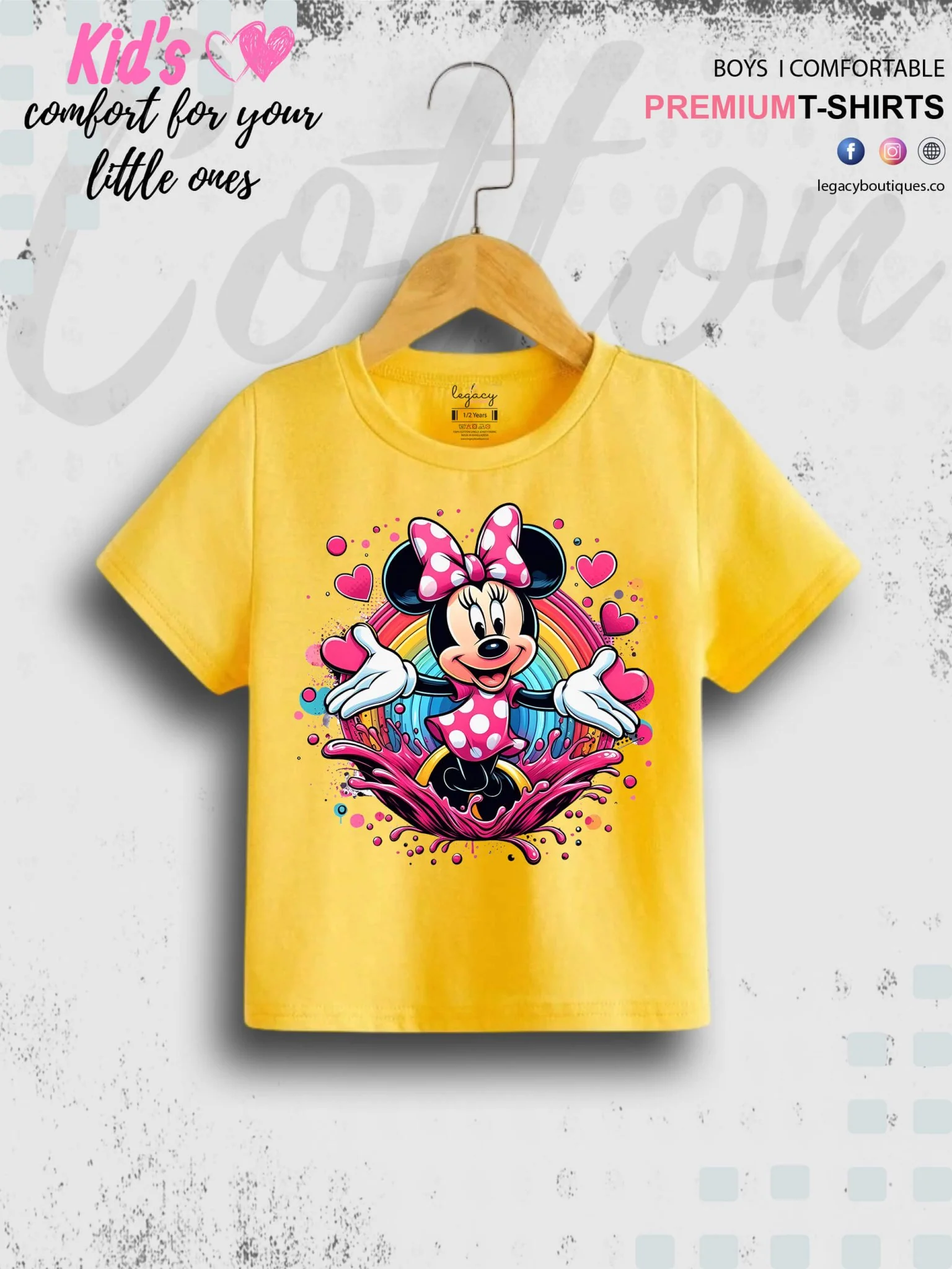 Minnie Mouse Printed Premium Quality T-Shirt For Baby Girls In Cheapest Price Only In BD - Image 10