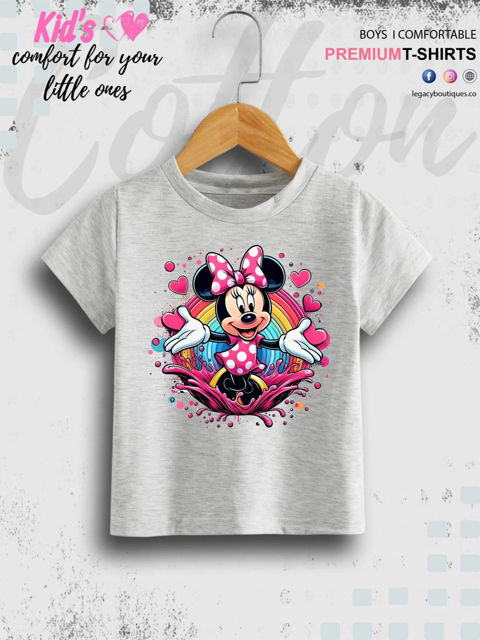 Minnie Mouse Printed Premium Quality T-Shirt For Baby Girls In Cheapest Price Only In BD - Image 3