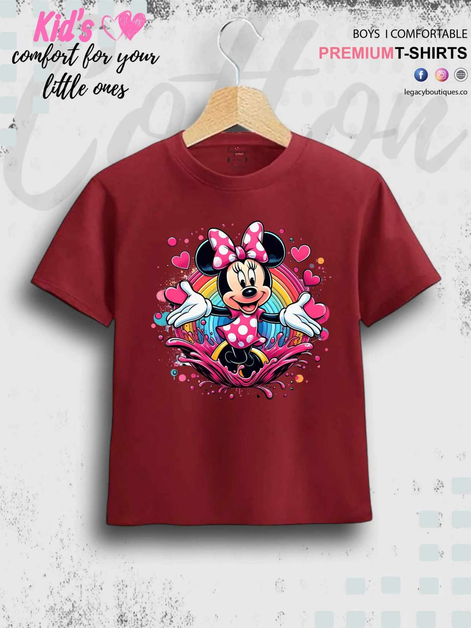 Minnie Mouse Printed Premium Quality T-Shirt For Baby Girls In Cheapest Price Only In BD - Image 4