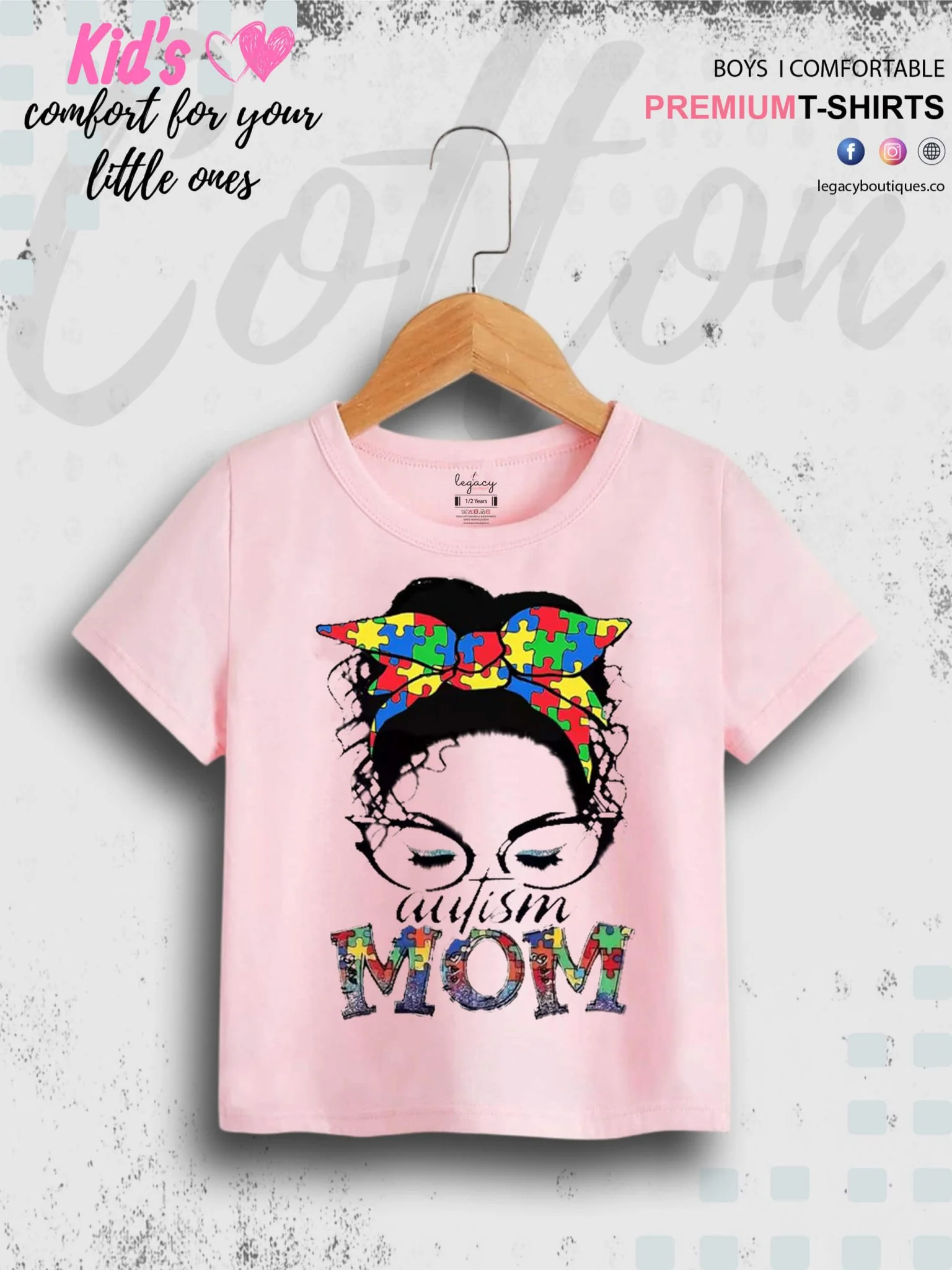 Mom Printed 1 To 11 Year Baby Girls Summer Time T-Shirt In Lowest Price Only In BD