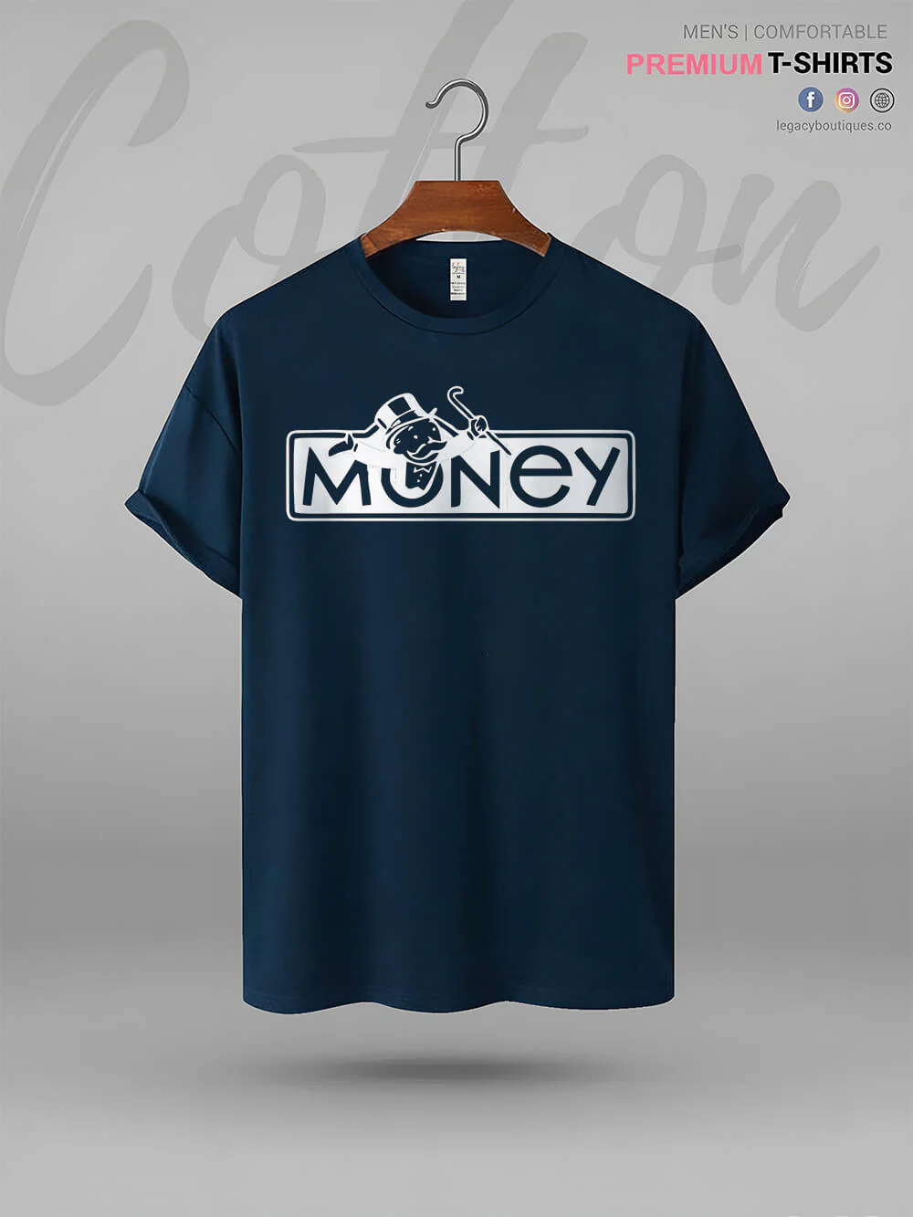 Money Print Good Quality Mens XXXL Tshirt In Lowest Price Only In BD - Image 2