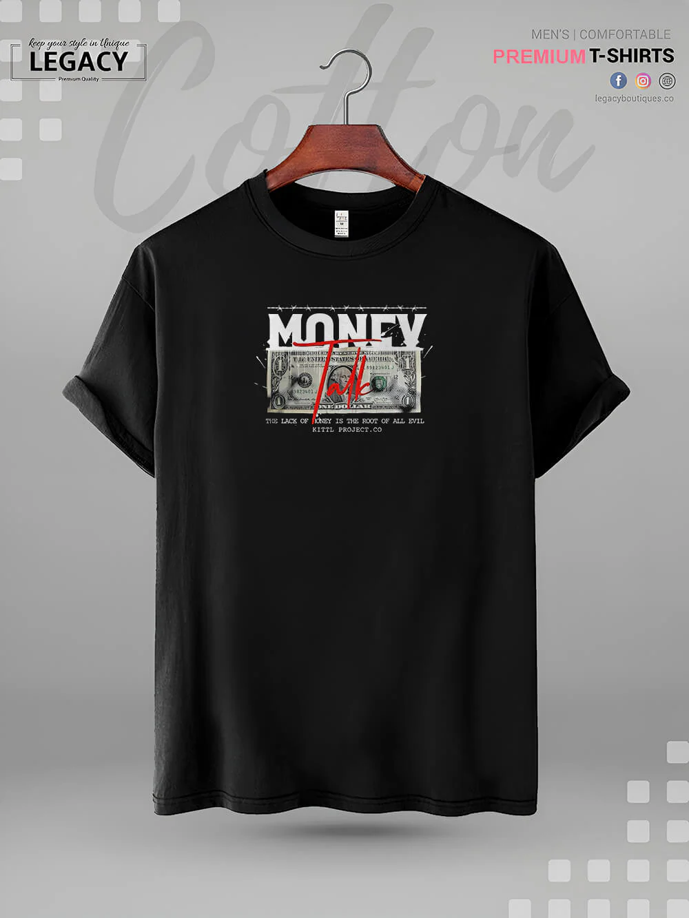 Money Talk Print Great Quality Mens Tshirt In Lowest Price In Dhaka