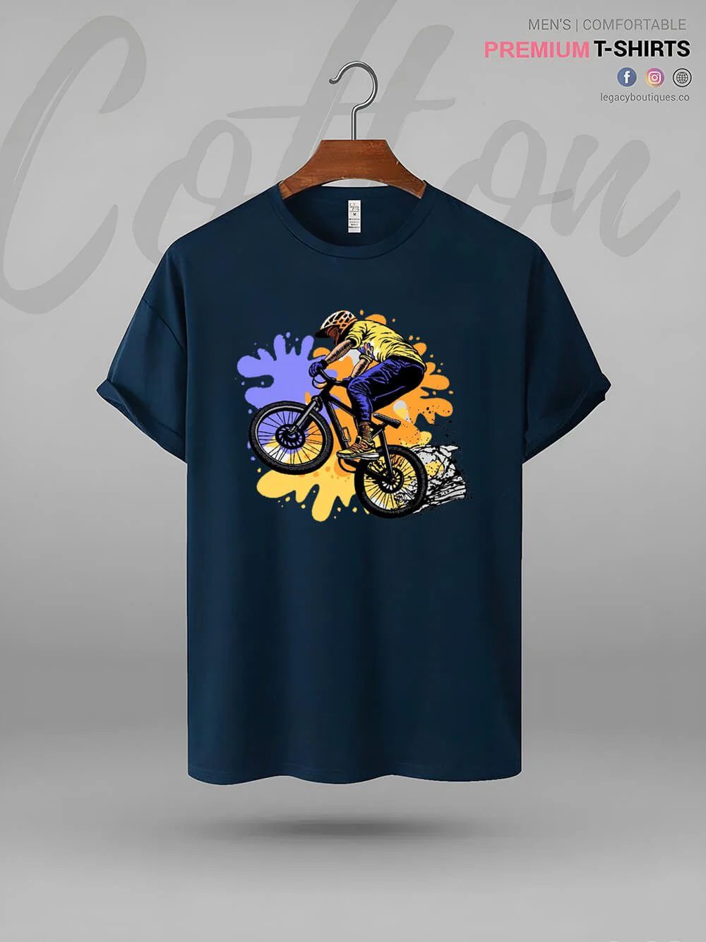 Mountain Bike Printed High Quality Men's T-Shirt In Resonable Price - Image 2