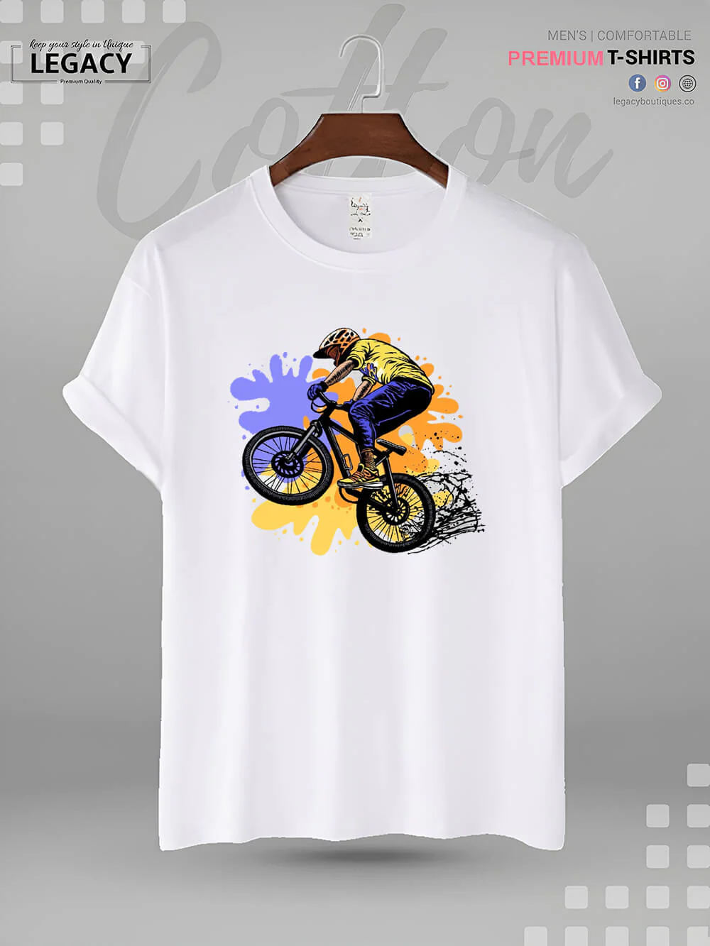 Mountain Bike Printed High Quality Men's T-Shirt In Resonable Price - Image 3