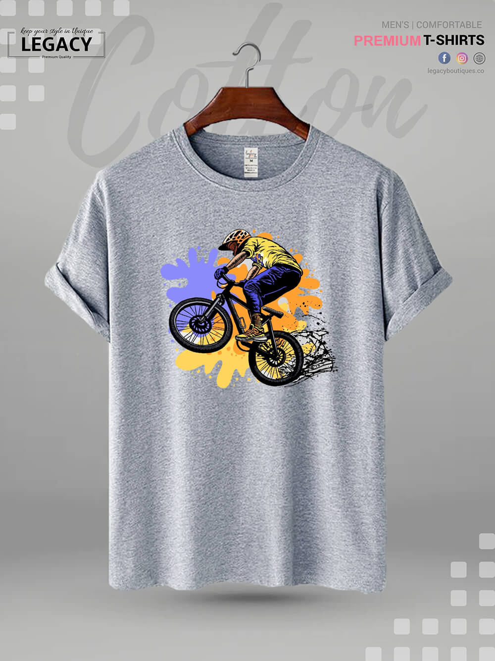 Mountain Bike Printed High Quality Men's T-Shirt In Resonable Price - Image 4