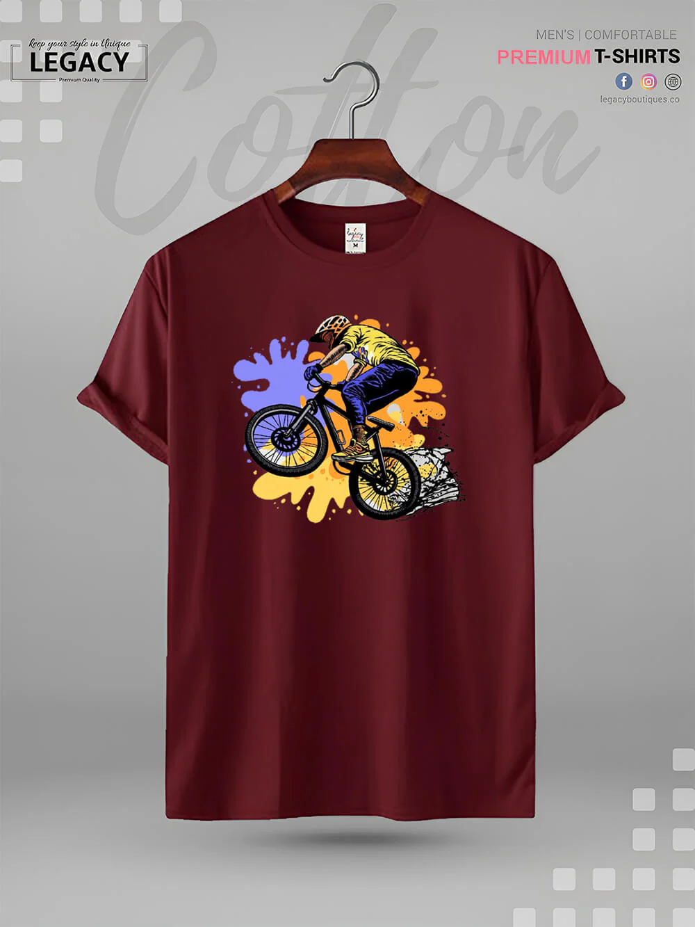Mountain Bike Printed High Quality Men's T-Shirt In Resonable Price - Image 5