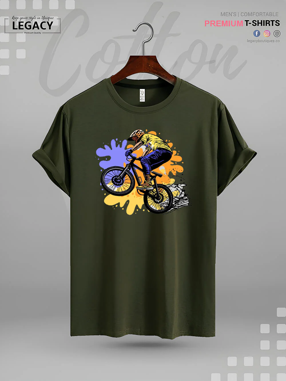 Mountain Bike Printed High Quality Men's T-Shirt In Resonable Price - Image 6