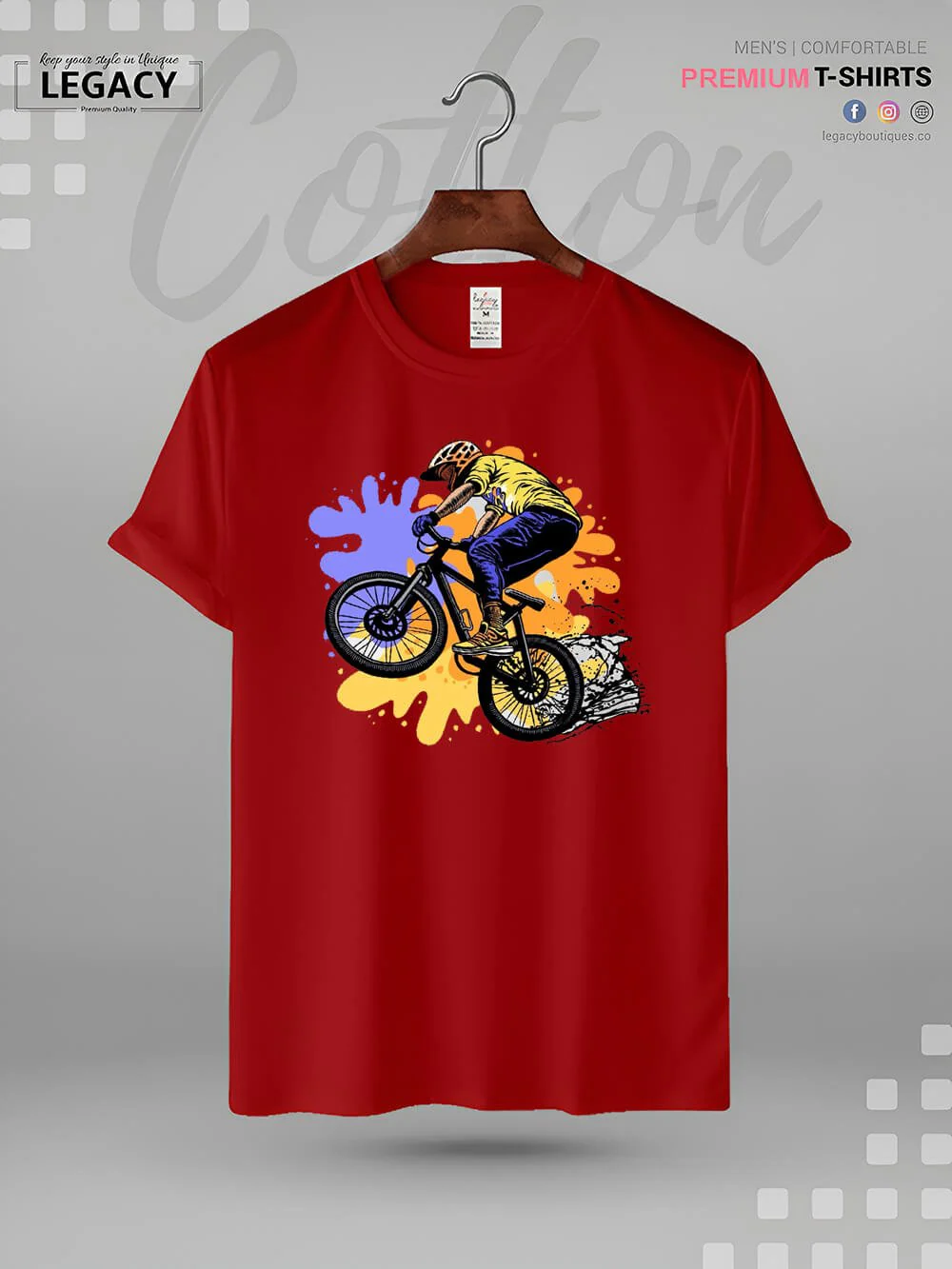 Mountain Bike Printed High Quality Men's T-Shirt In Resonable Price - Image 7