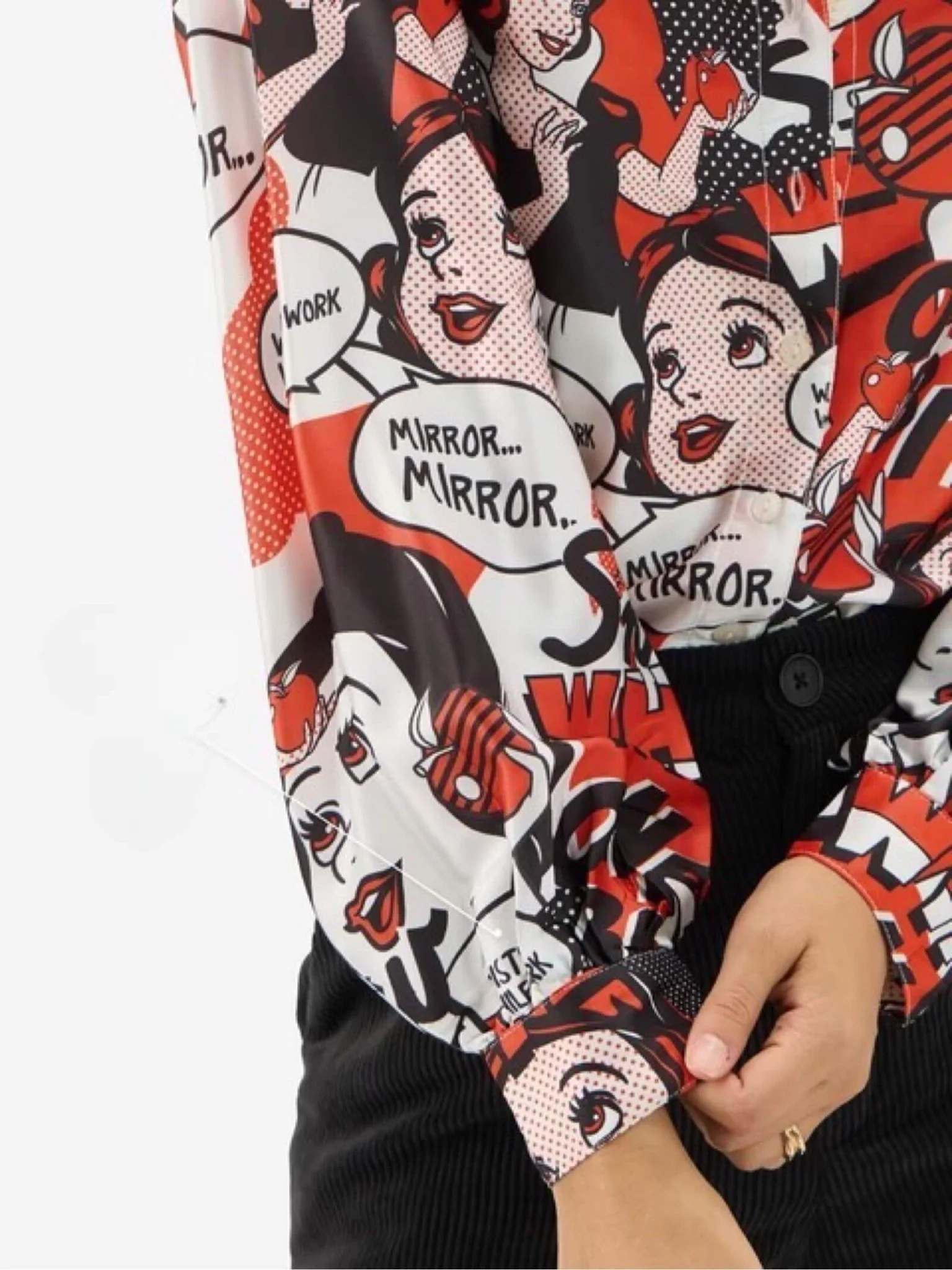 Fairest Pop Art: Snow White Comic Printed Casual Shirt - Image 4