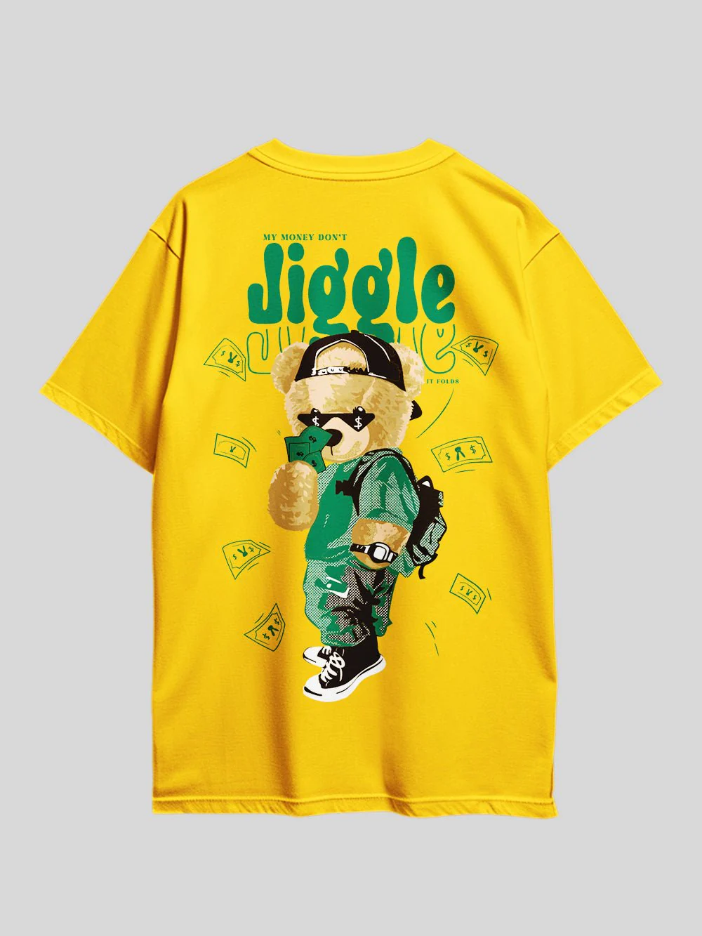 My Money Don't Jiggle Jiggle Teddy Bear Printed Drop Shoulder T-shirt Legacy Boutiques Bangladesh - Image 7