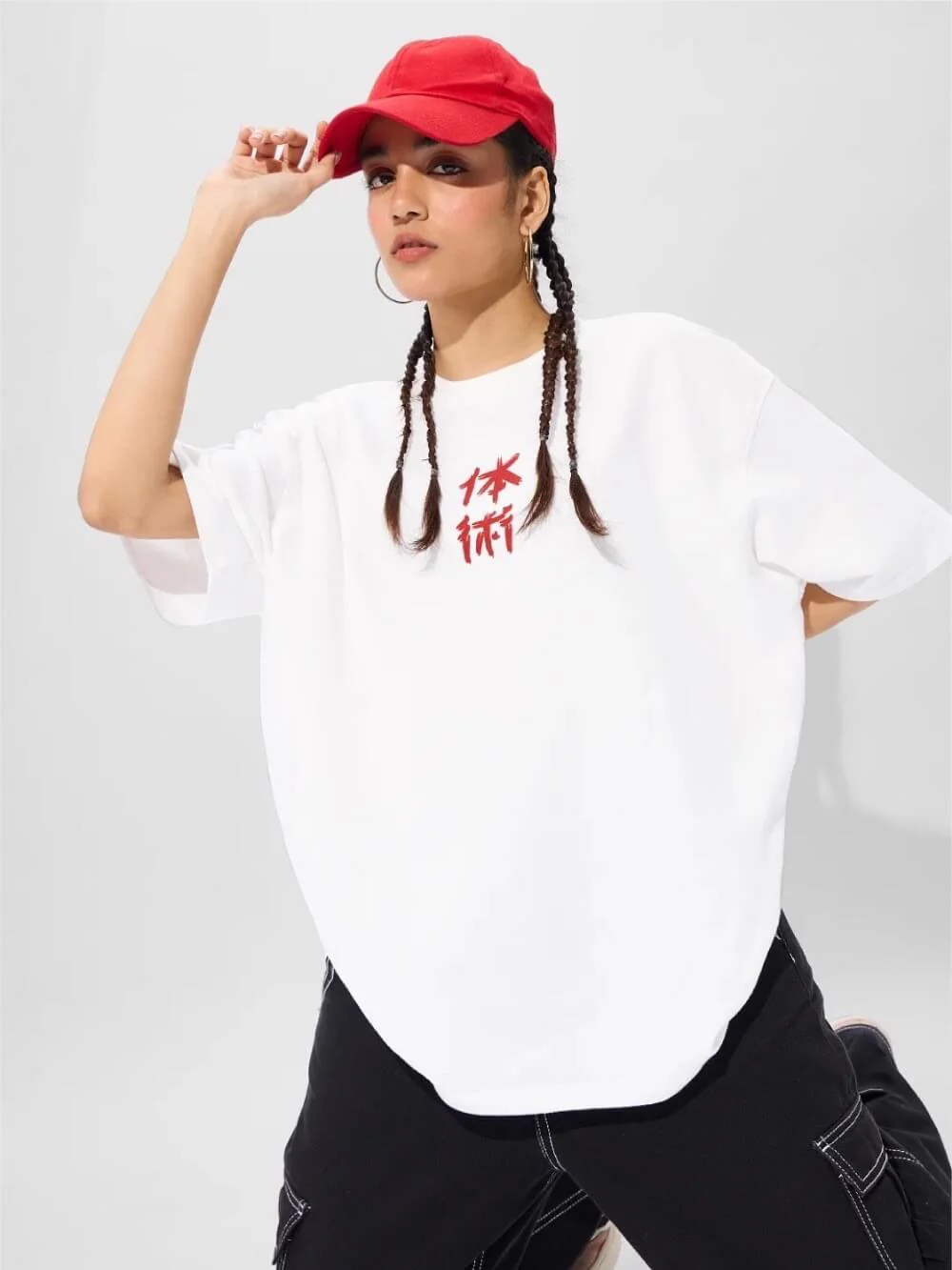 Naruto Drunken Fist Graphic Printed High Quality Womens Drop Shoulder Tee Legacy Boutiques Dhaka - Image 3