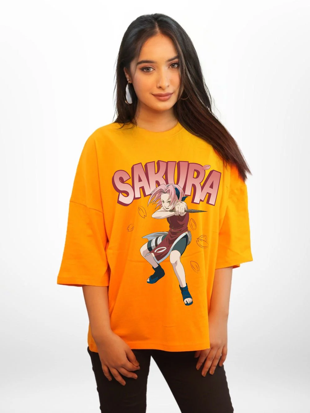 NARUTO: SAKURA Graphic Printed Womens Drop Shoulder T-shirt Legacy Boutiques Dhaka - Image 6