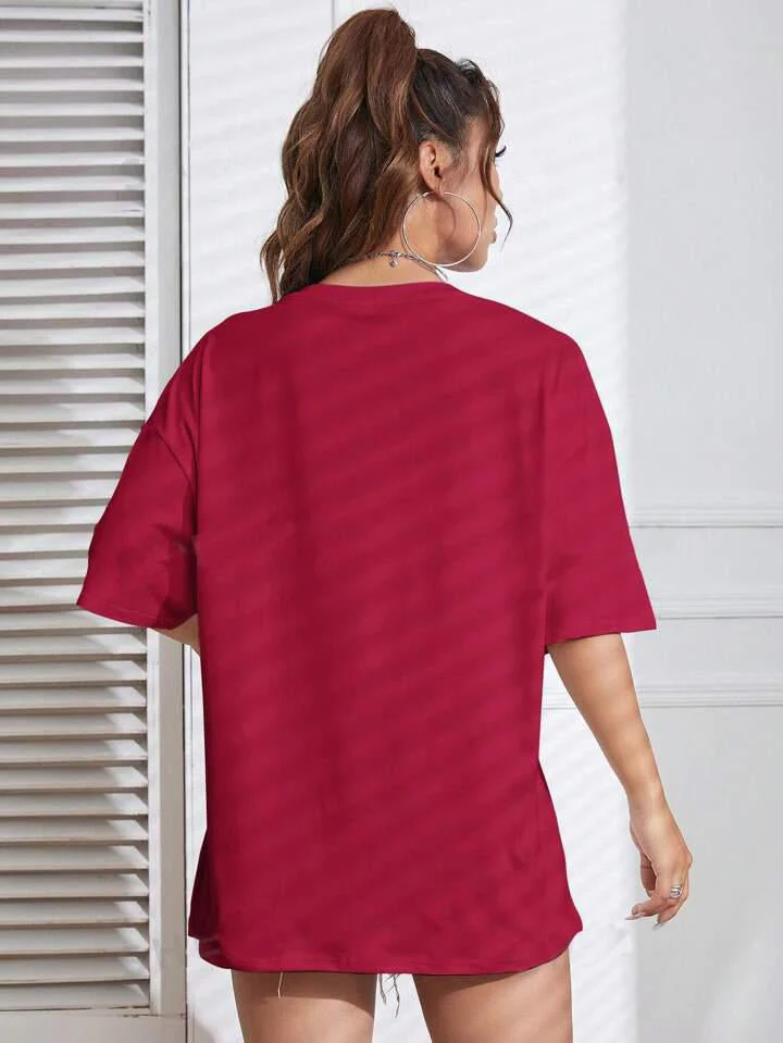 Nine Chrysanthemums Of Different Colours Graphic Printed Womens Drop Shoulder T-shirt Legacy Boutiques Dhaka - Image 6