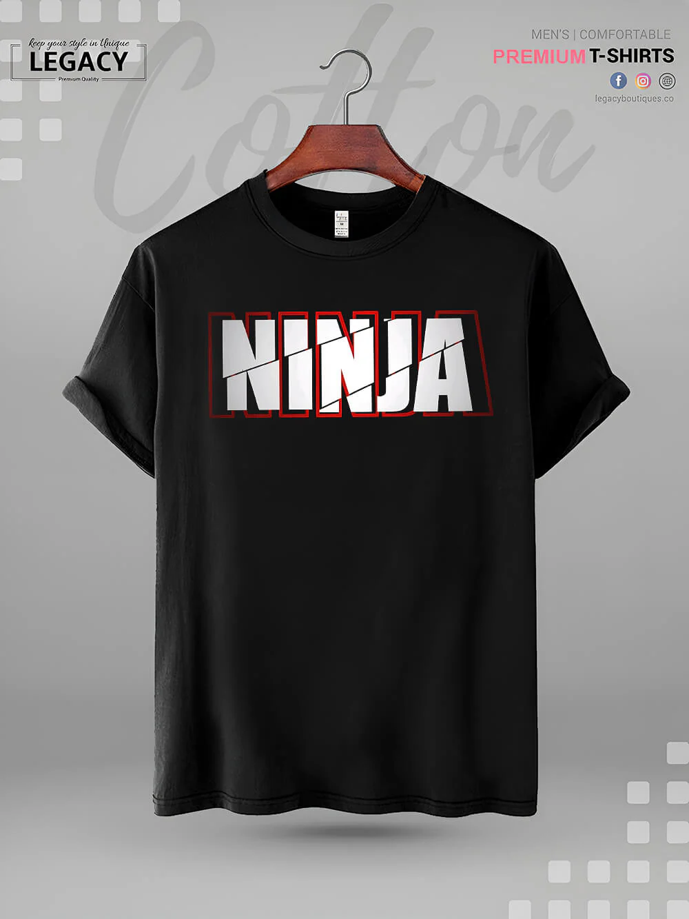 Ninja Print Mens Tshirt In Lowest Price In Dhaka - Image 2