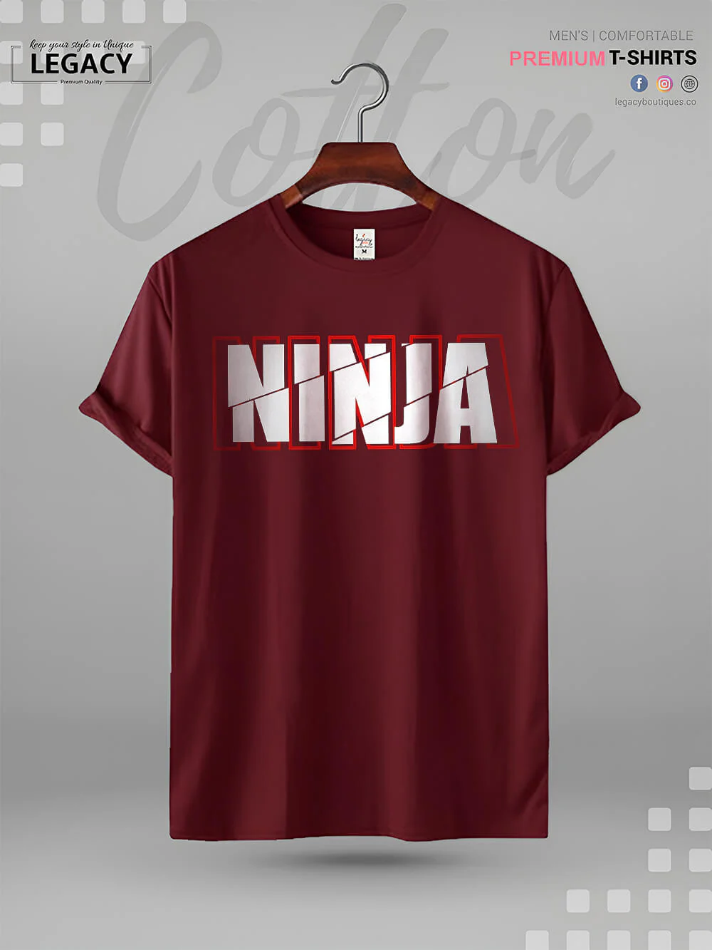 Ninja Print Mens Tshirt In Lowest Price In Dhaka - Image 3