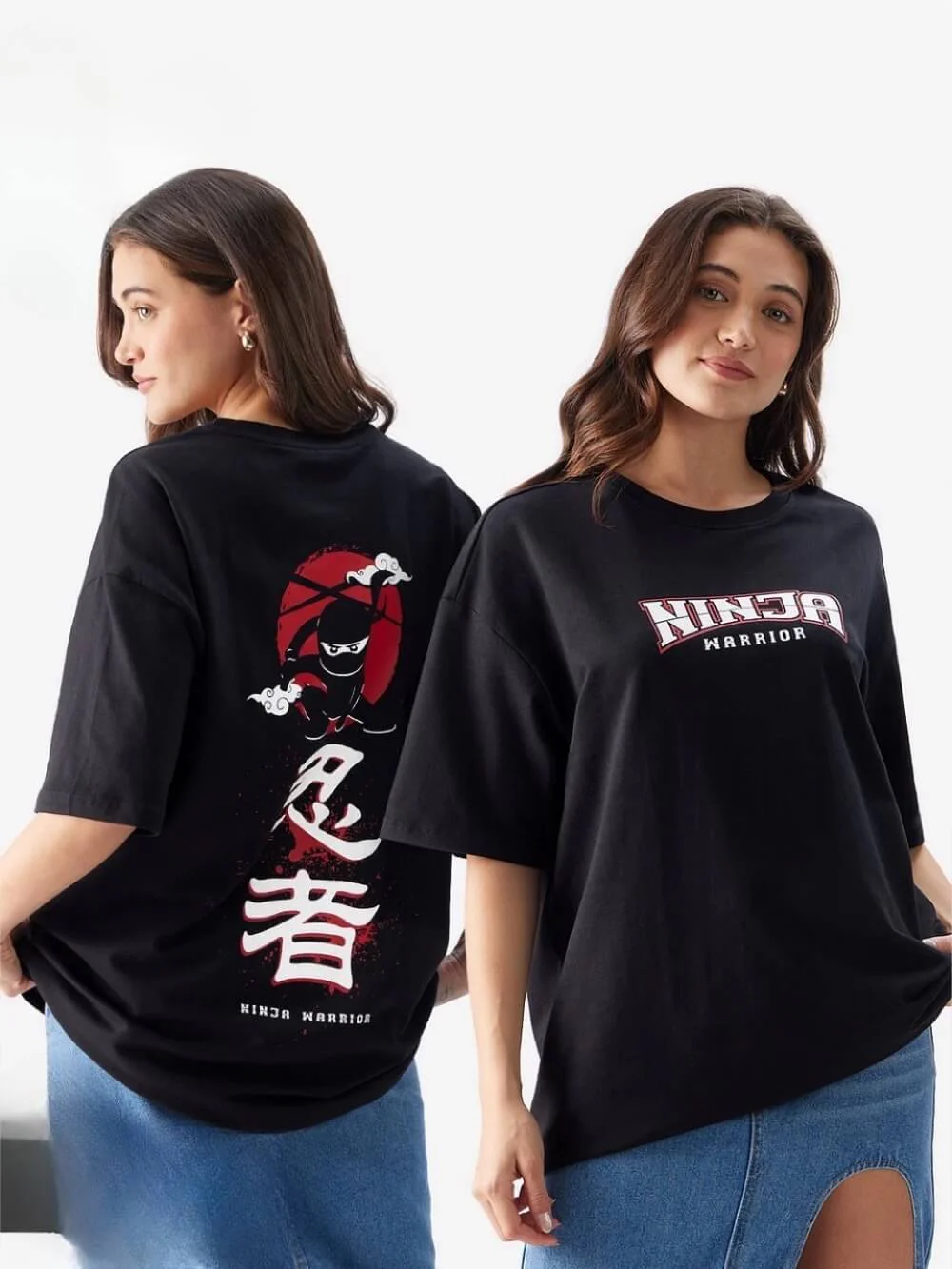 Ninja Warrior Graphic Printed High Quality Womens Drop Shoulder T shirt Legacy Boutiques Bangladesh - Image 2