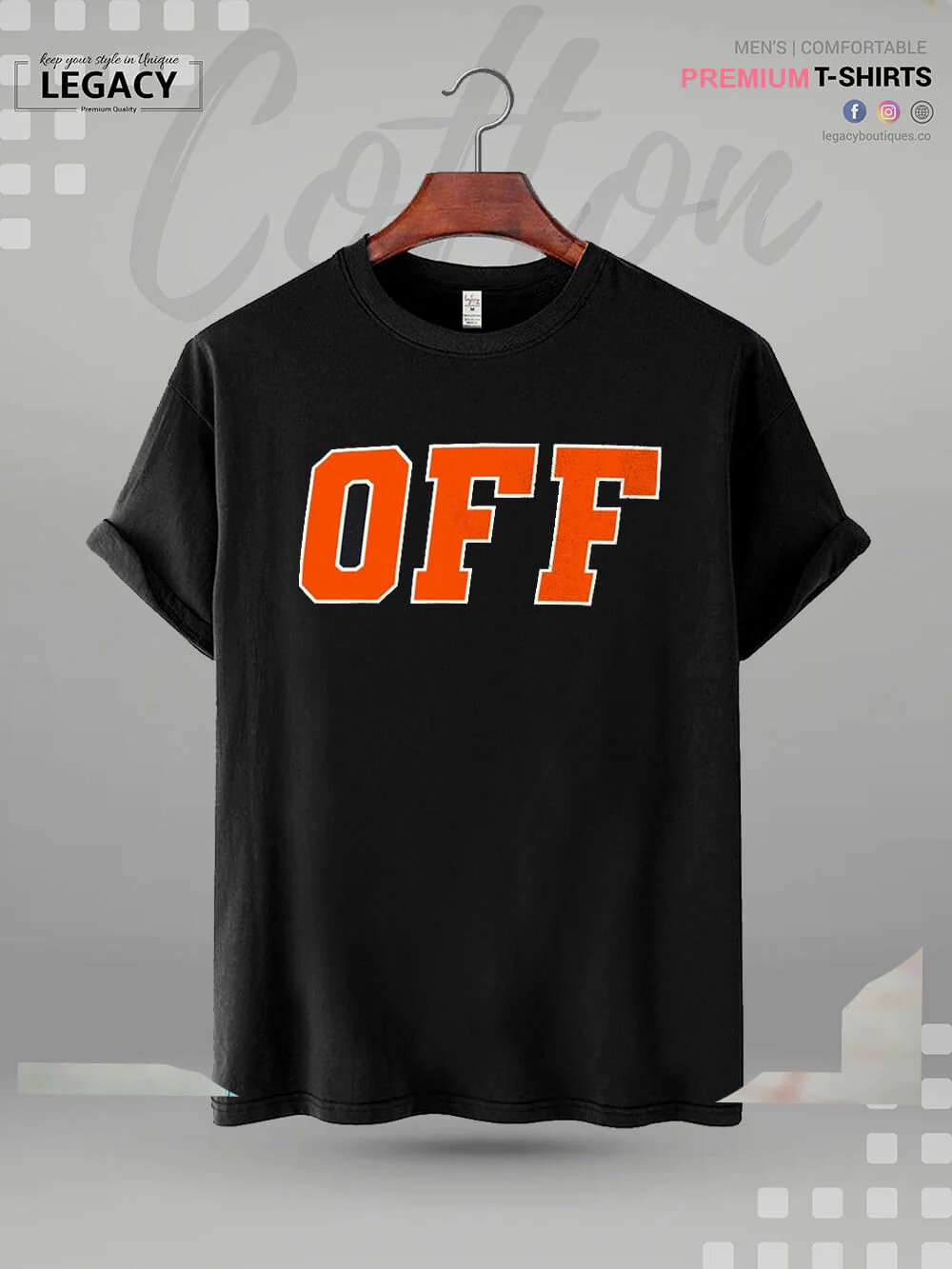 OFF Print Men's High Quality T-Shirt In Resonable Price - Image 2