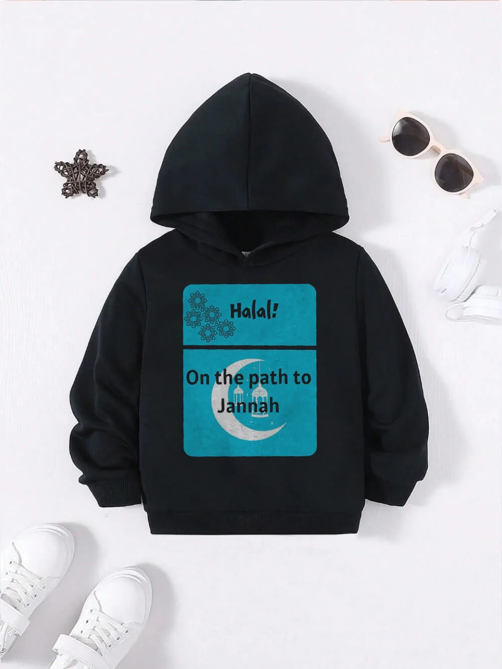 On The Path Of Jannah Printed Kids Boy Girl Cotton Islamic Hoodie Legacy Boutiques Bangladesh