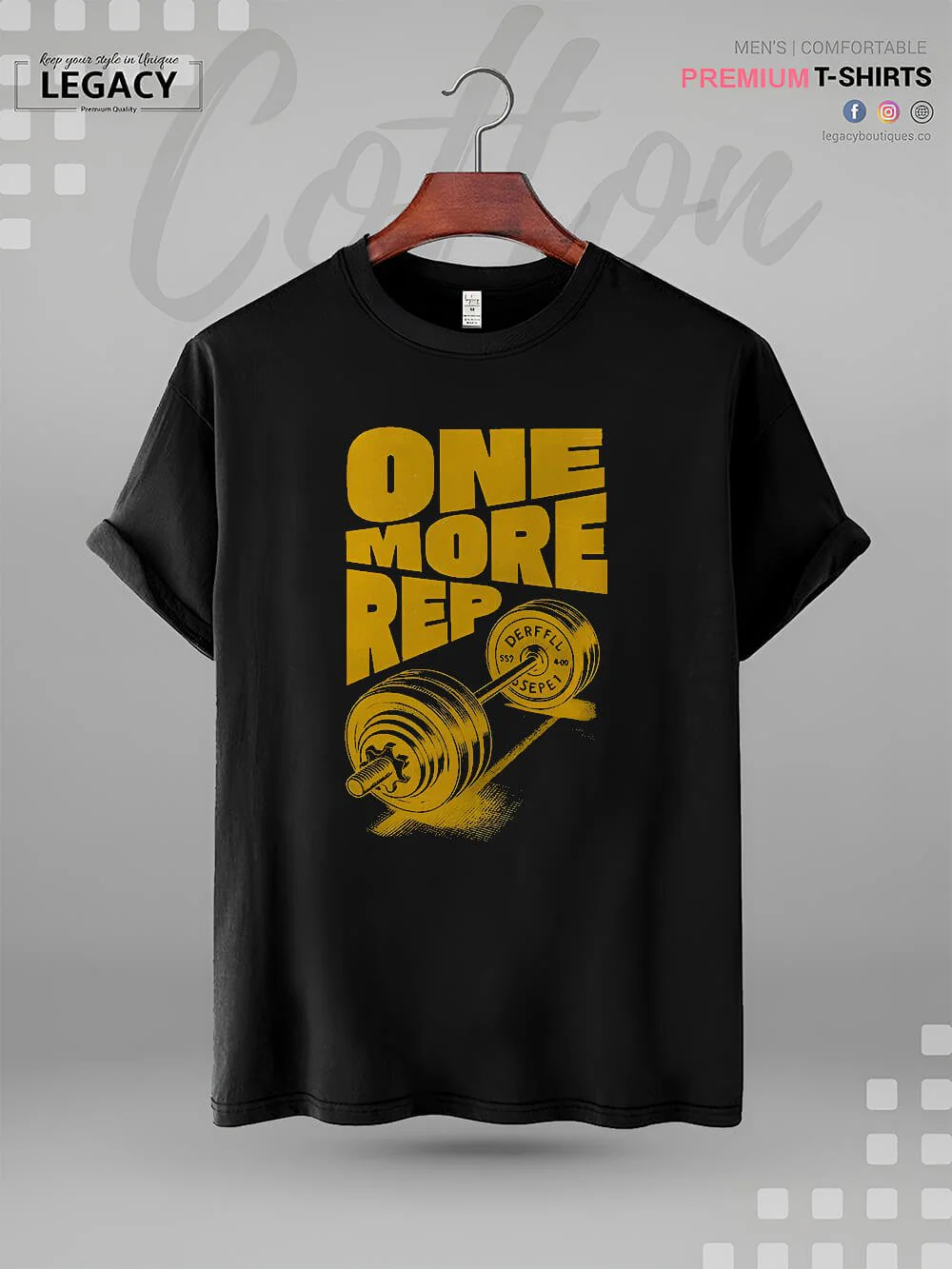 One More Rep High Quality Mens Tshirt At A Resonable Price - Image 2