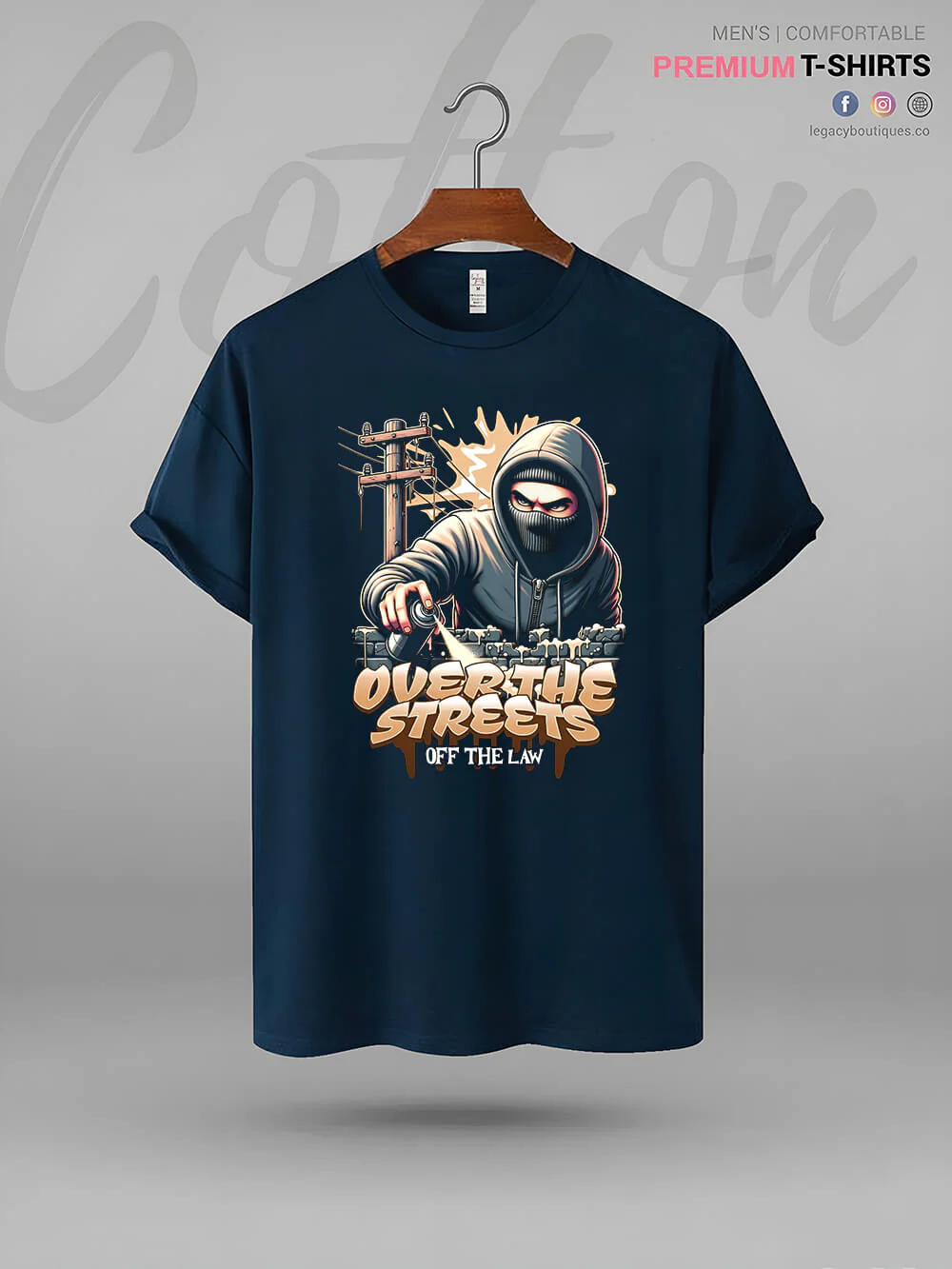 Over The Streets Off The Law Print High Quality In Cheapest Price Men's T-Shirt - Image 2
